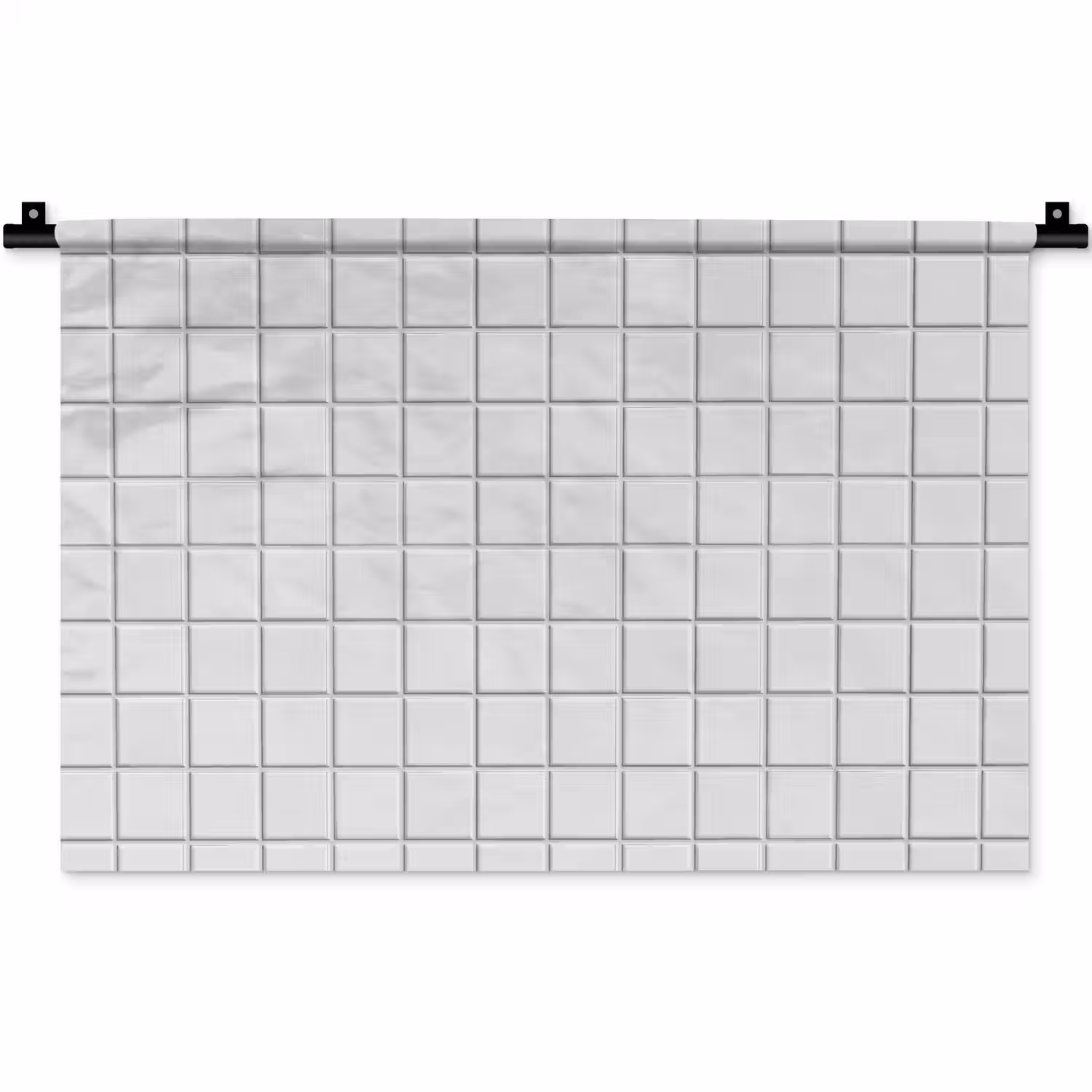 Patroon - Tegels - Grijs - Wit Wandkleed katoen klein 269 -zz3d