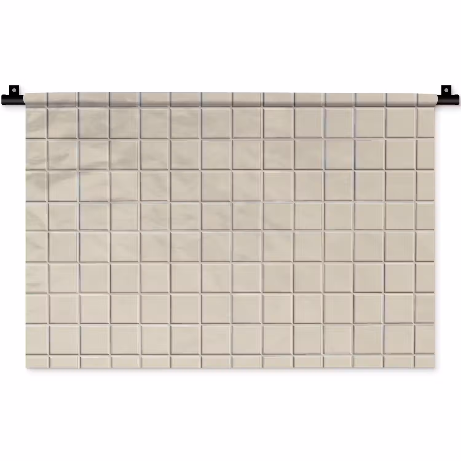 Patroon - Tegels - Taupe Wandkleed katoen klein 269 -zz3d