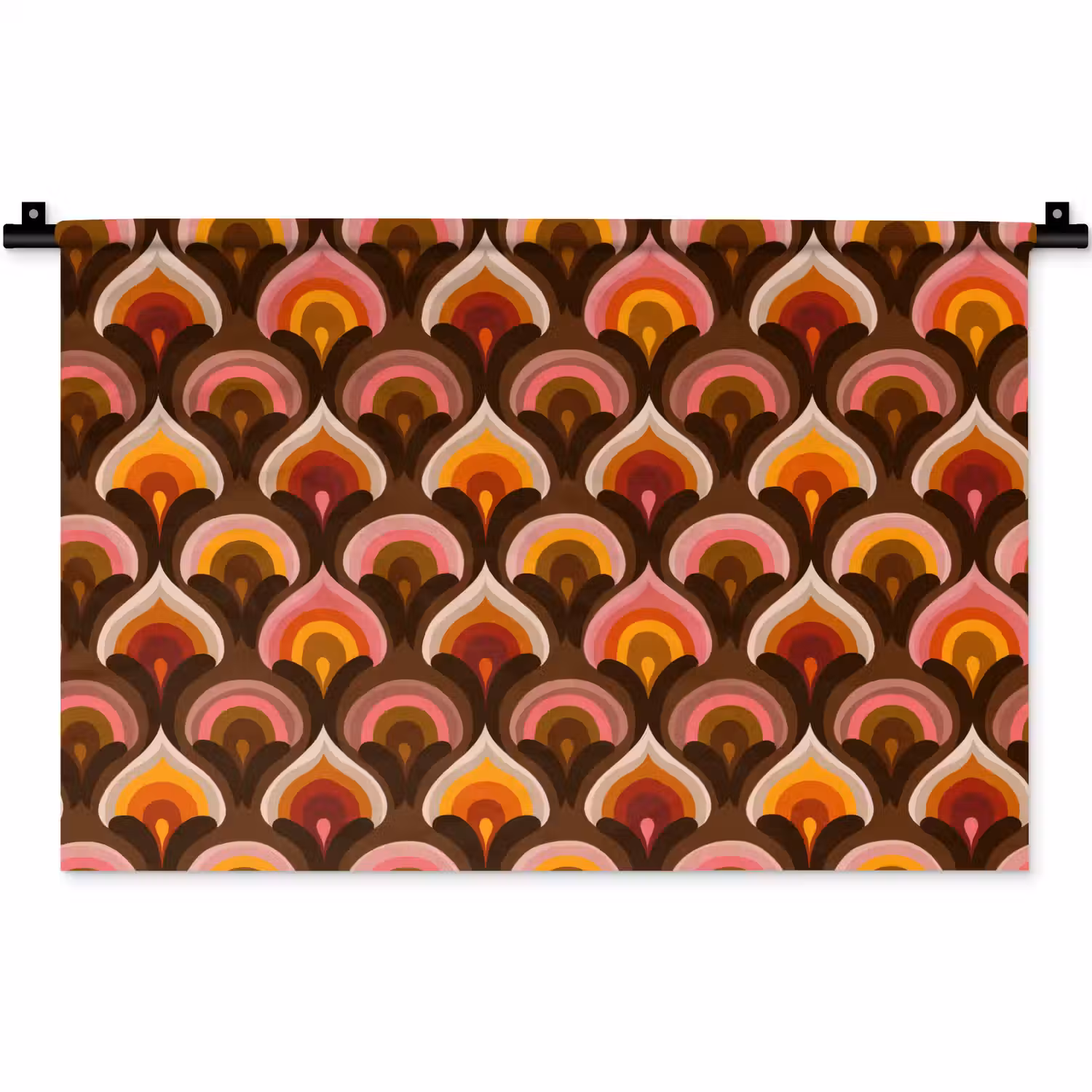 Patroon - Retro - Kleurrijk Wandkleed katoen klein 269 -zz3d
