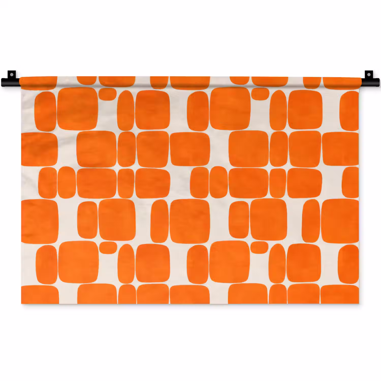 Patroon - Retro - Oranje Wandkleed katoen klein 269 -zz3d