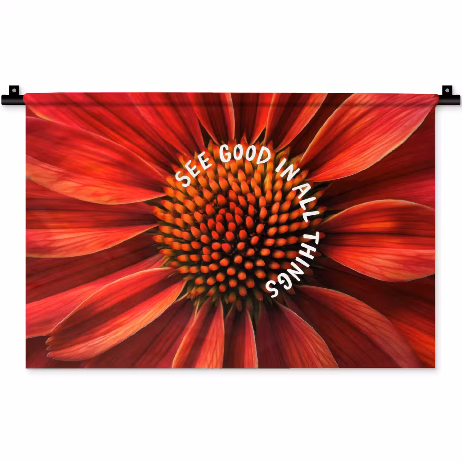 Close up - Bloem - Quote - Rood Wandkleed katoen klein -zz3d