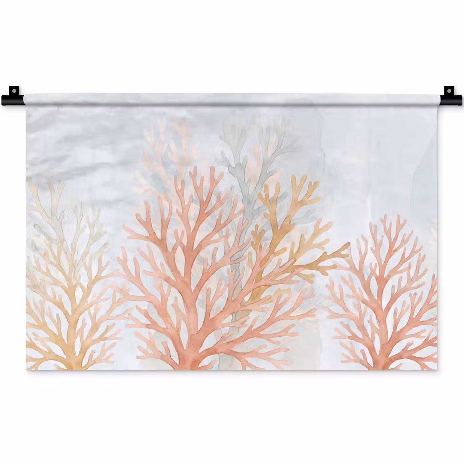 Natuur - Abstract - Aquarel - Organisch - Warm Wandkleed katoen klein -zz3d