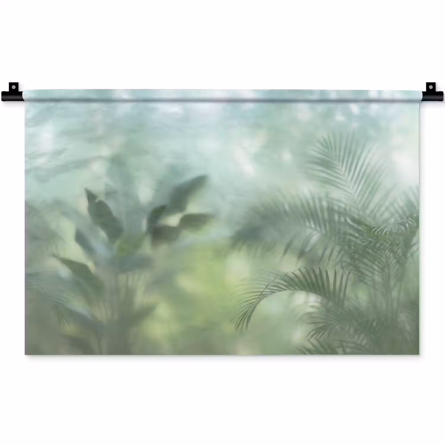 Natuur - Vervaagd - Groen - Abstract - Modern Wandkleed katoen klein -zz3d