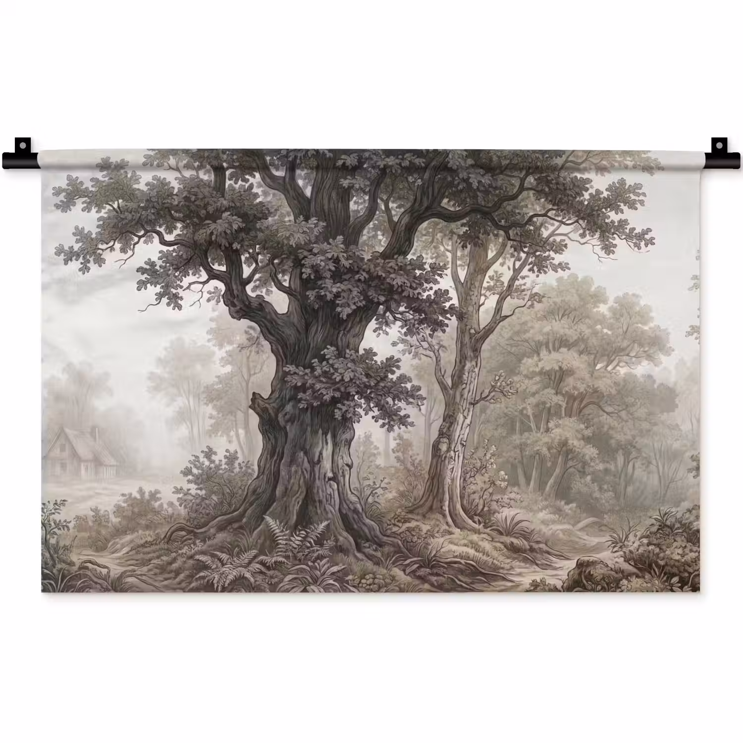 Natuur - Bos - Eik Wandkleed katoen klein -zz3d