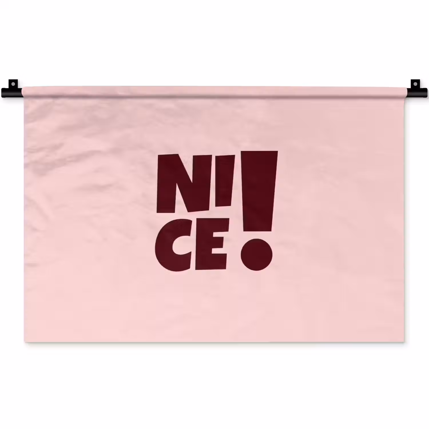 Nice - Uitroepteken - Roze Wandkleed katoen klein -zz3d