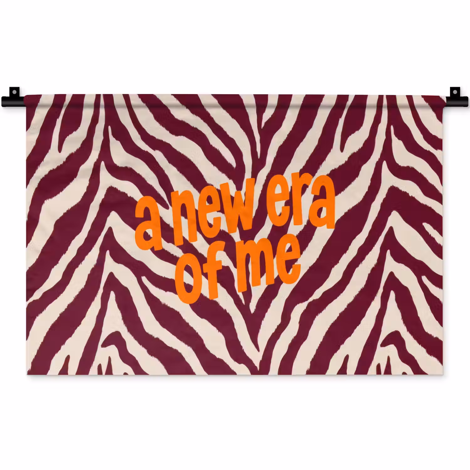 New era - Bordeaux - Zebraprint Wandkleed katoen klein -zz3d
