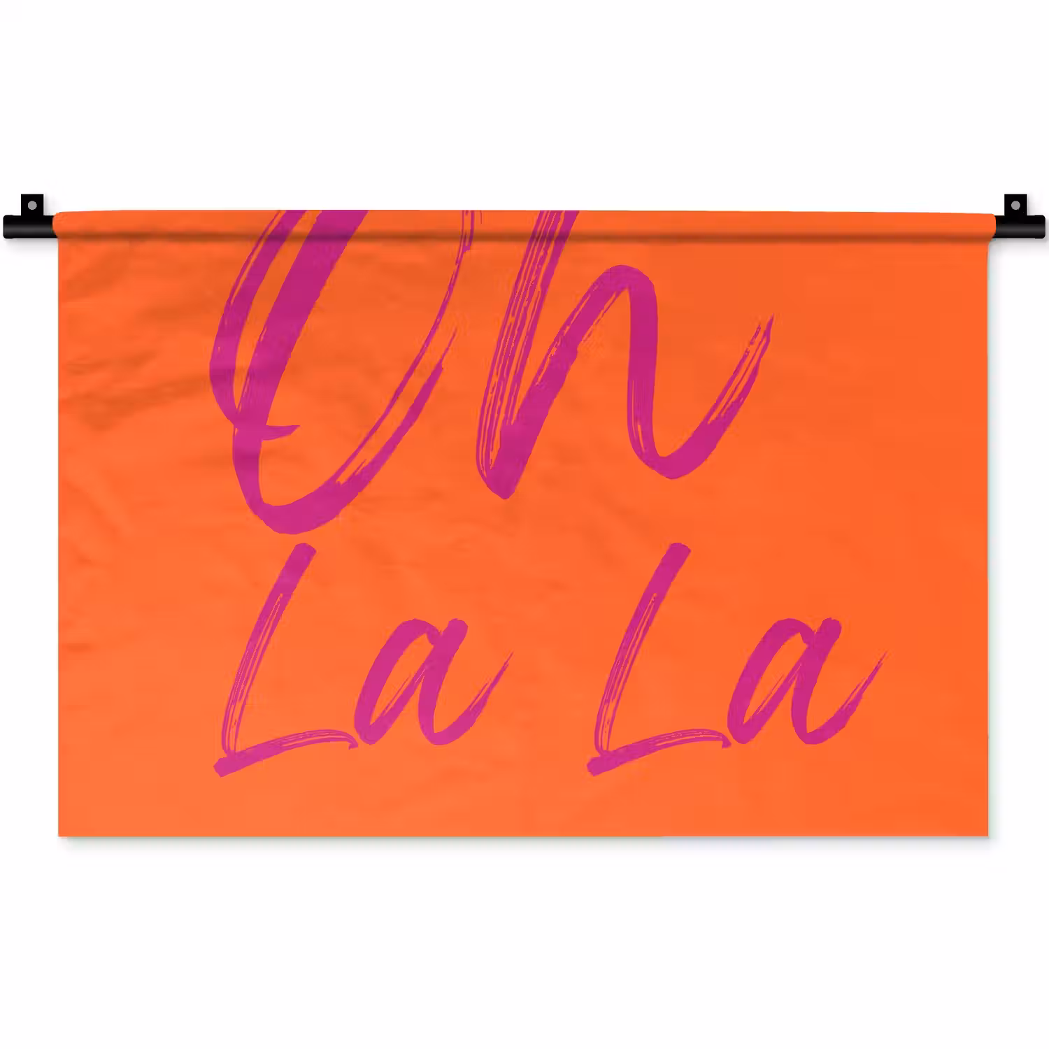 Oh la la - Oranje - Roze - Grafisch Wandkleed katoen klein -zz3d