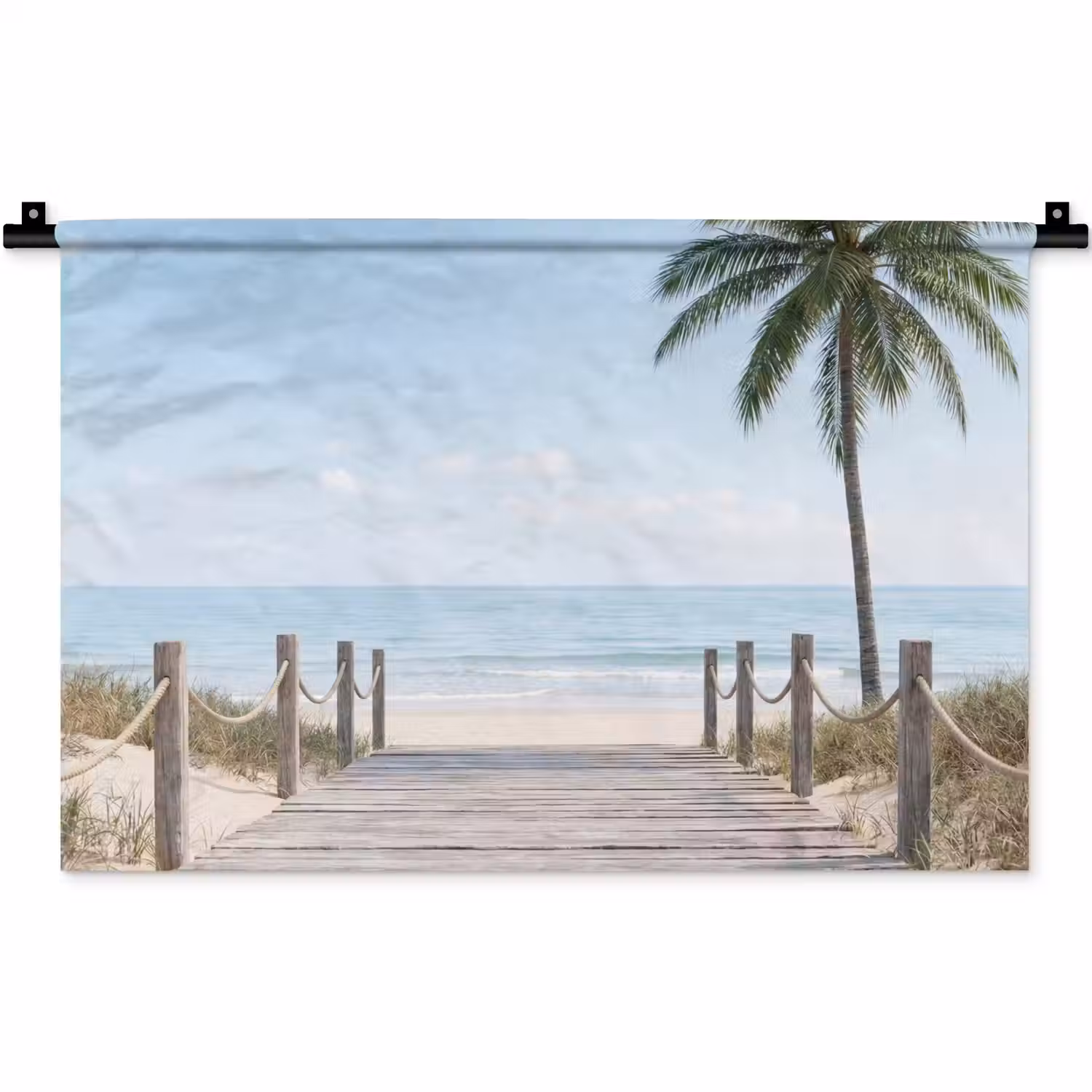Palmbomen - Pad - Horizon Wandkleed katoen klein -zz3d