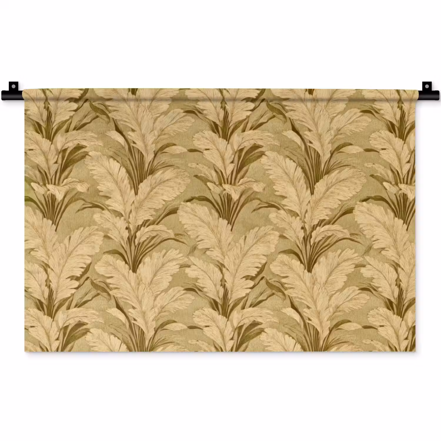 Palmbladeren - Klassiek - Groen Wandkleed katoen klein 269 -zz3d