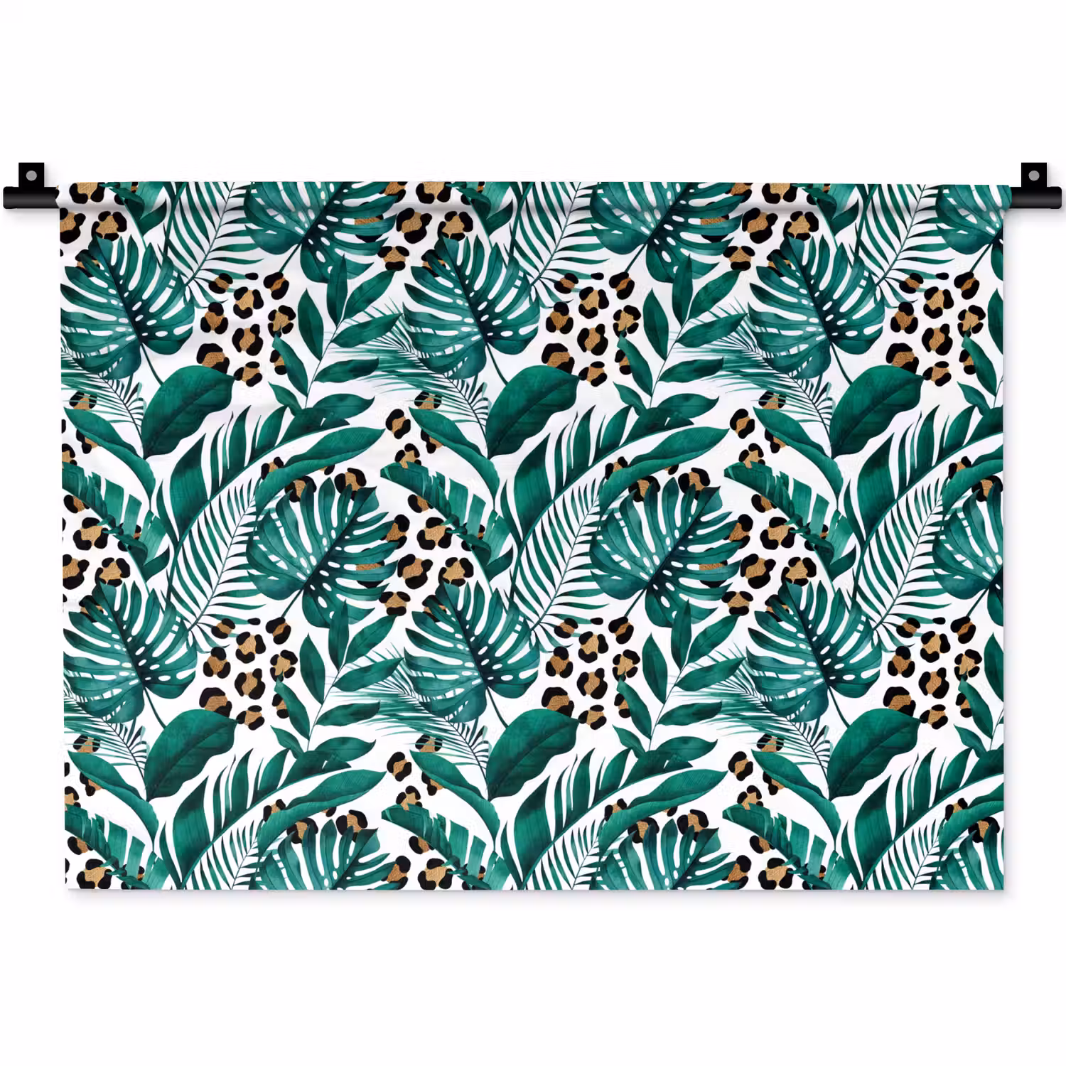 Panterprint - Bladeren - Jungle Wandkleed katoen klein -zz3d
