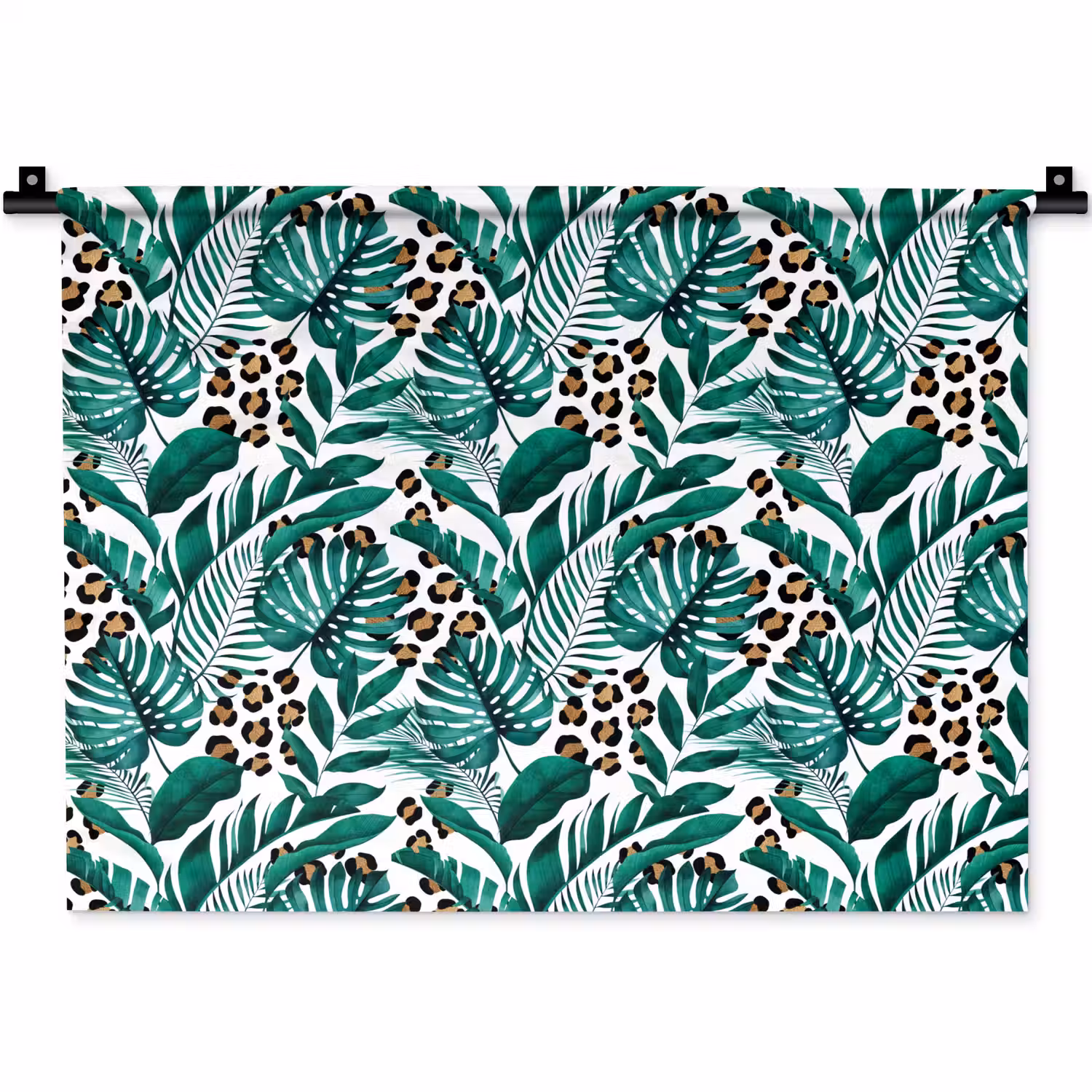 Panterprint - Bladeren - Jungle Wandkleed katoen klein -zz3d