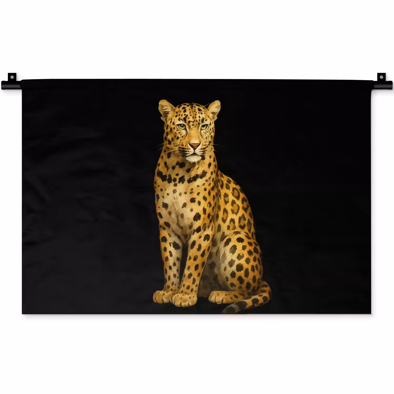Panter - Realistisch - Bruin Wandkleed katoen klein -zz3d