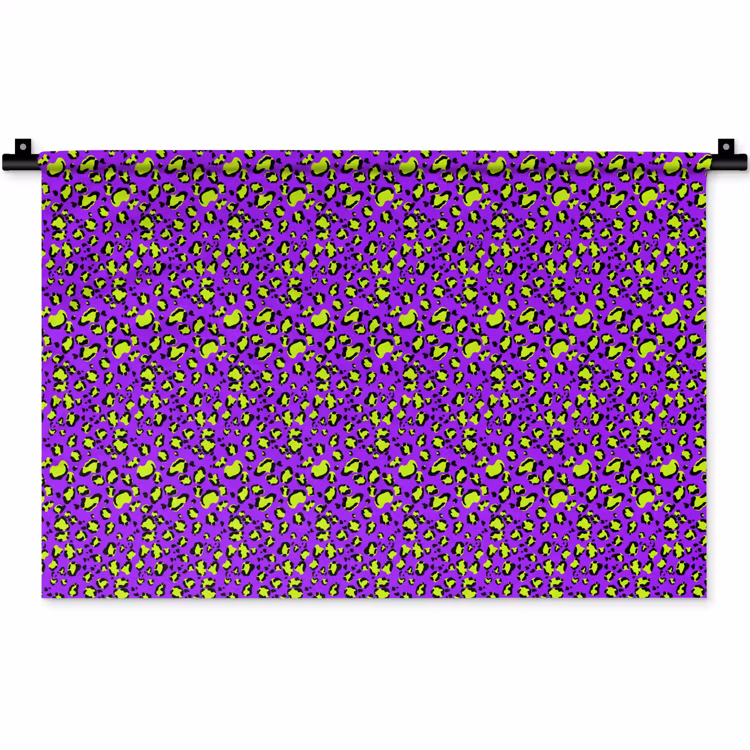 Panterprint - Paars - Groen - Neon Wandkleed katoen klein 269 -zz3d