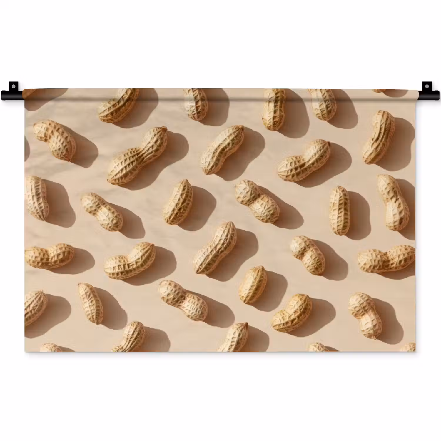 Pinda's - Patroon - Beige Wandkleed katoen klein -zz3d