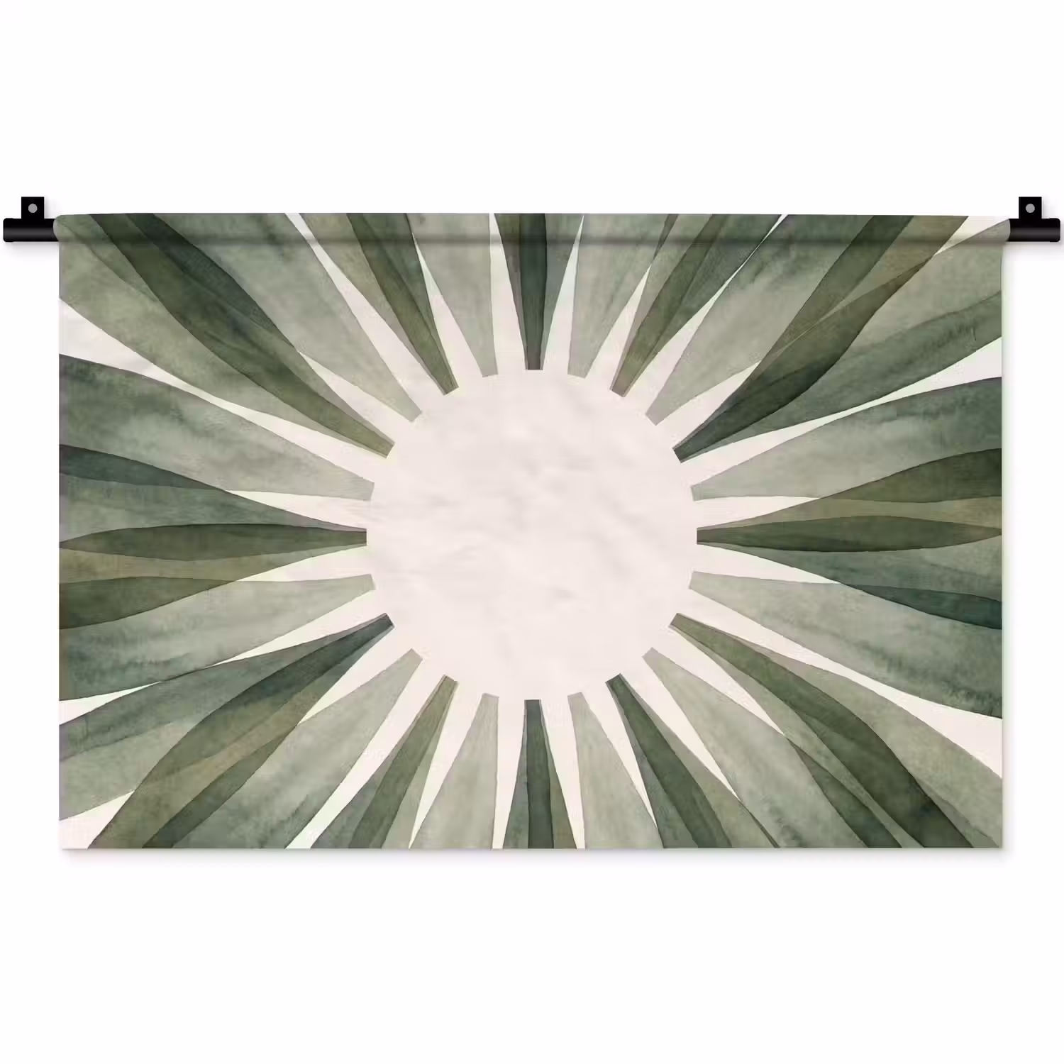Planten - Abstract - Waterverf - Groen - Natuur Wandkleed katoen klein -zz3d