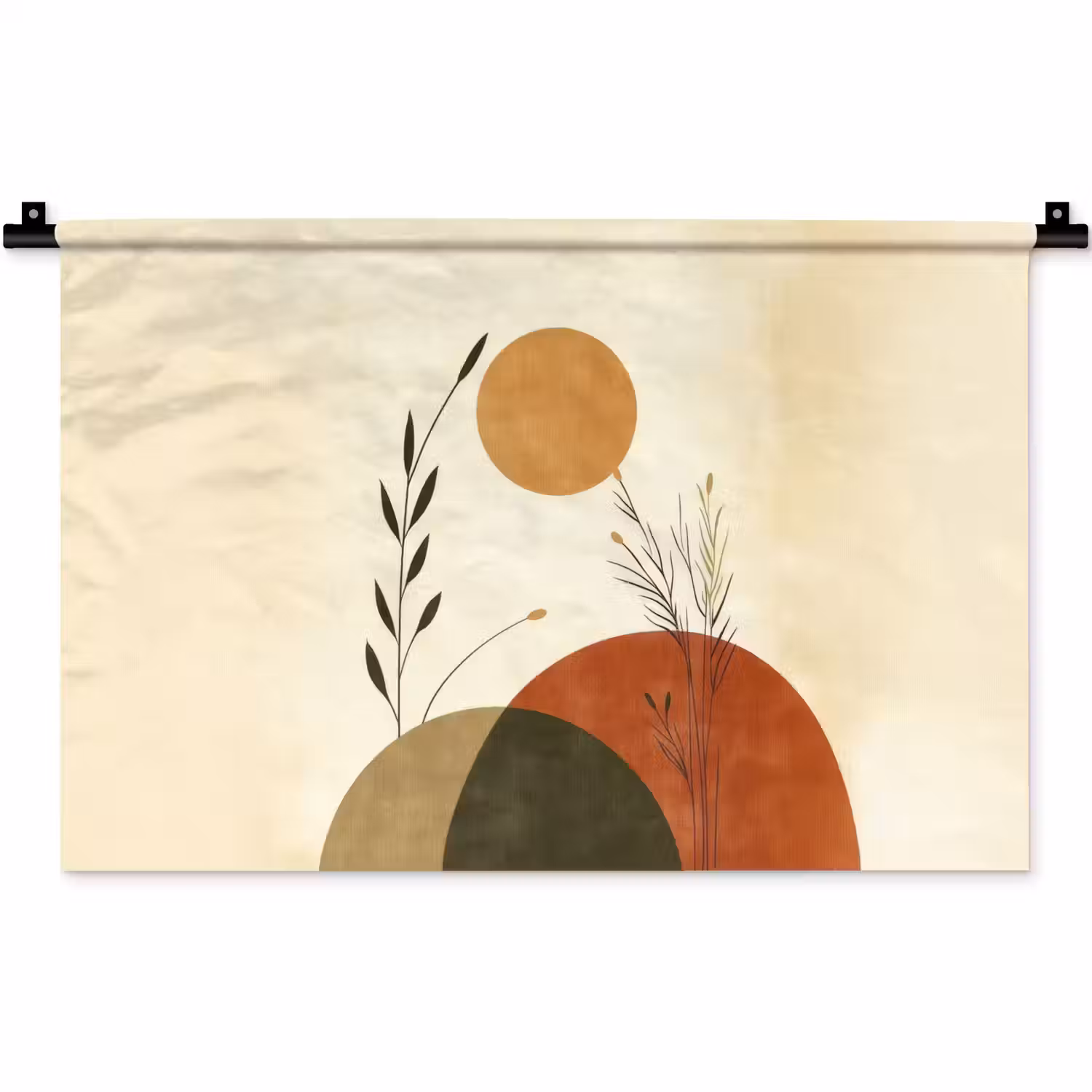 Planten - Abstract - Vormen Wandkleed katoen klein -zz3d