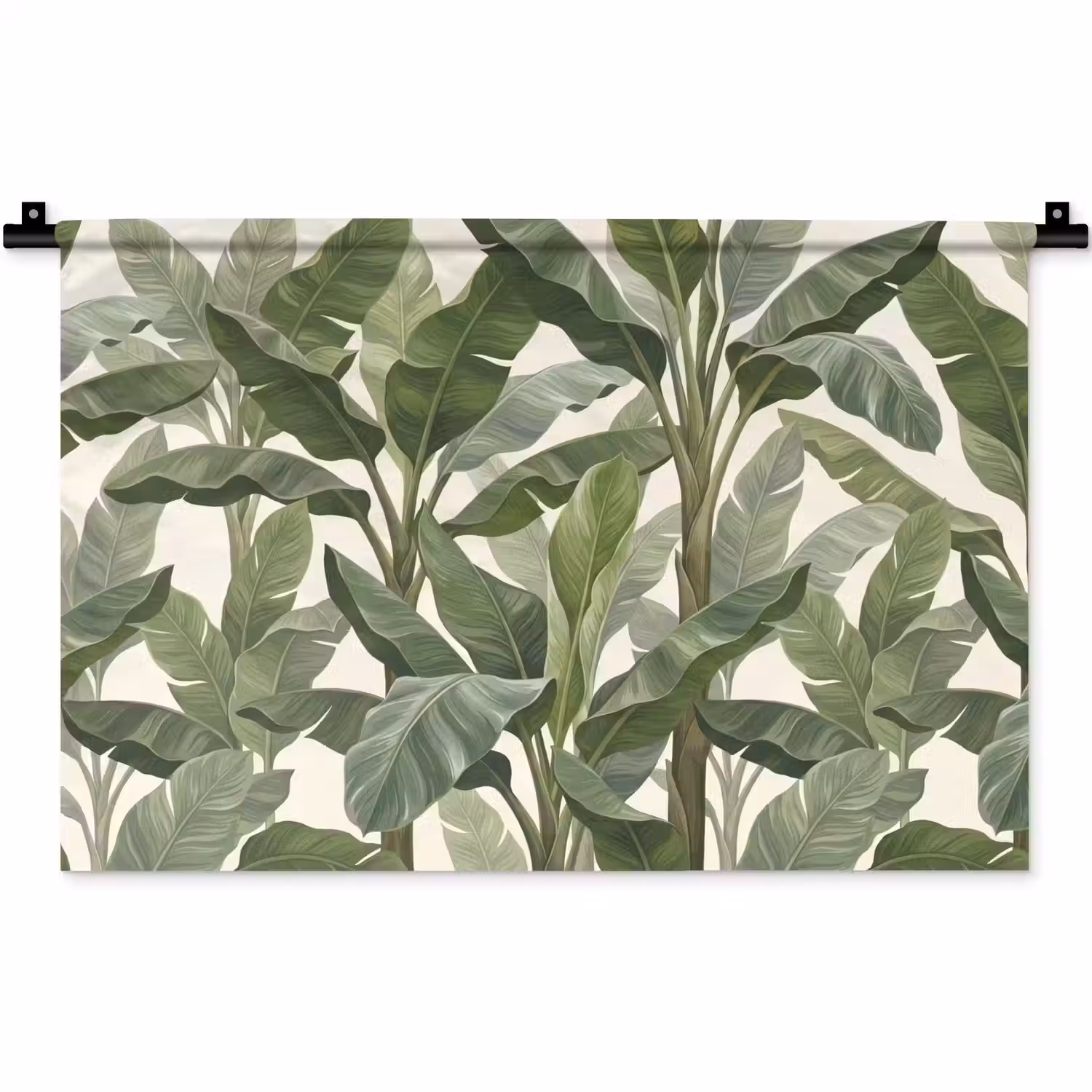 Planten - Bladeren - Tropisch - Groen Wandkleed katoen klein -zz3d