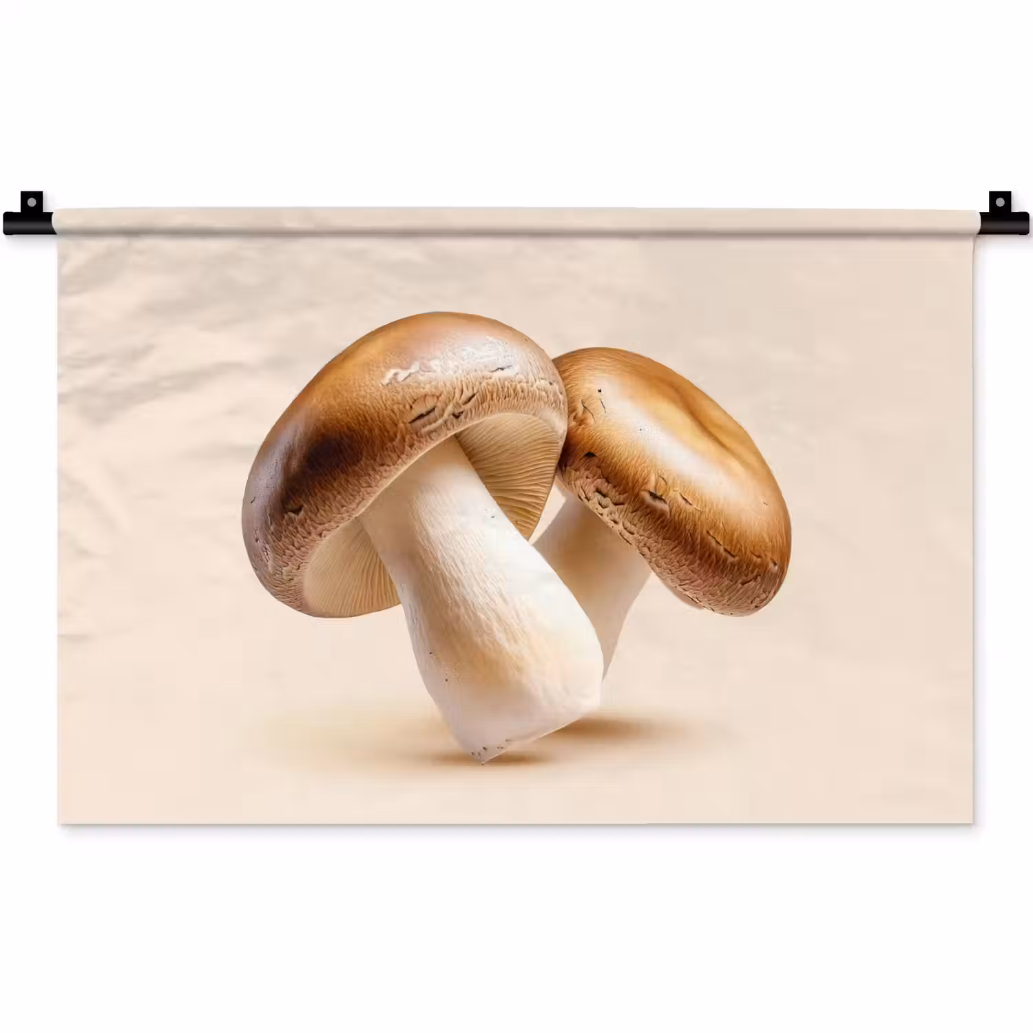 Champignons - Zacht - Beige Wandkleed katoen klein -zz3d