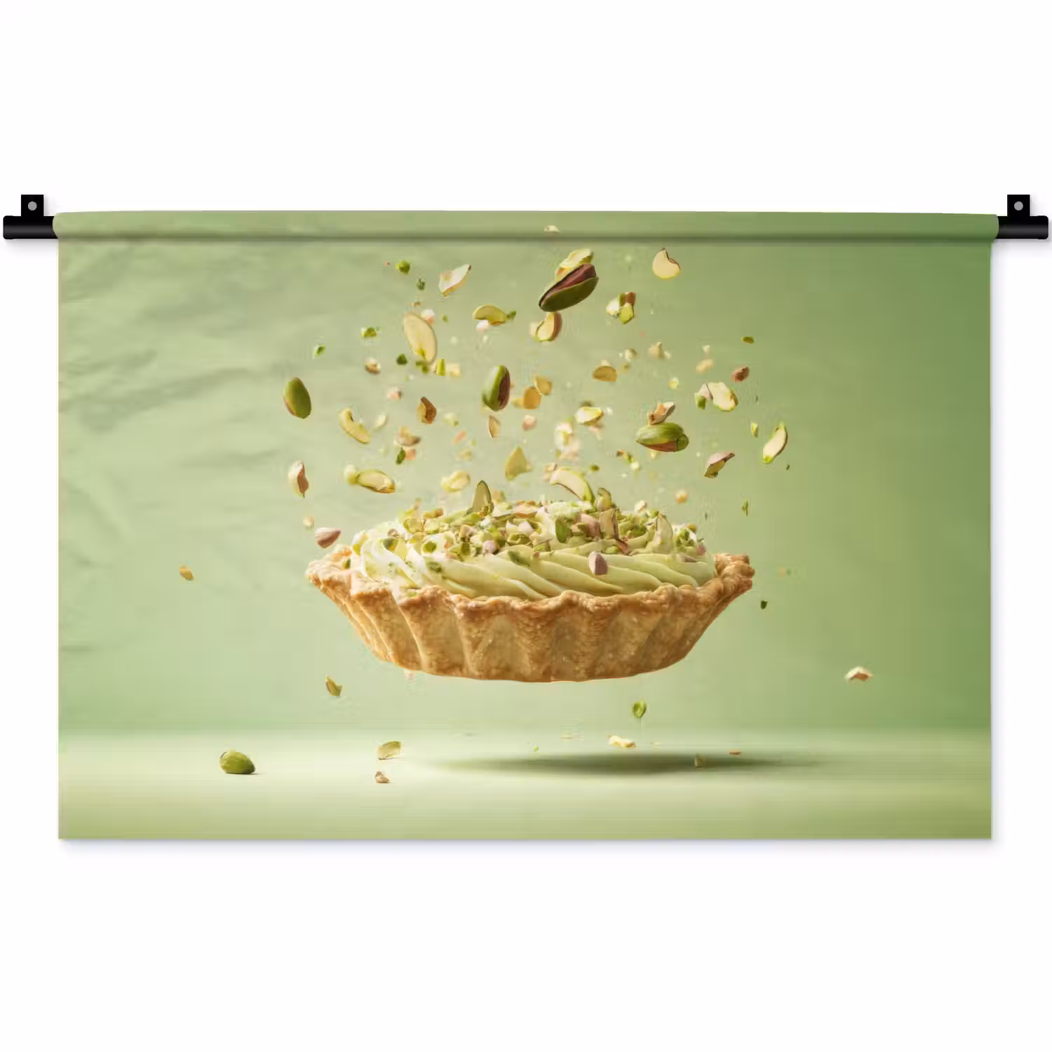 Pistache - Taart - Noten - Eten Wandkleed katoen klein -zz3d