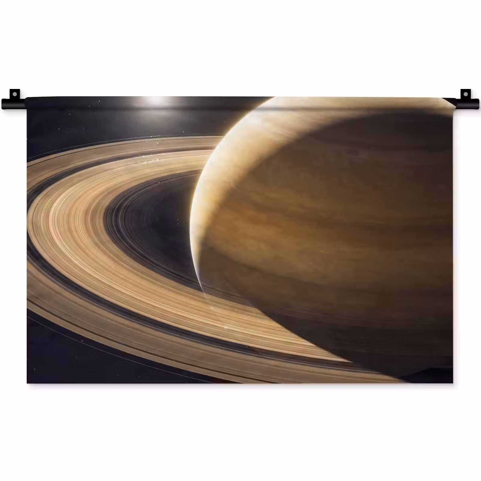 Wandteppich - Planet – Ringe – Weltraum - Planeet - Ringen - Ruimte Wandkleed katoen klein