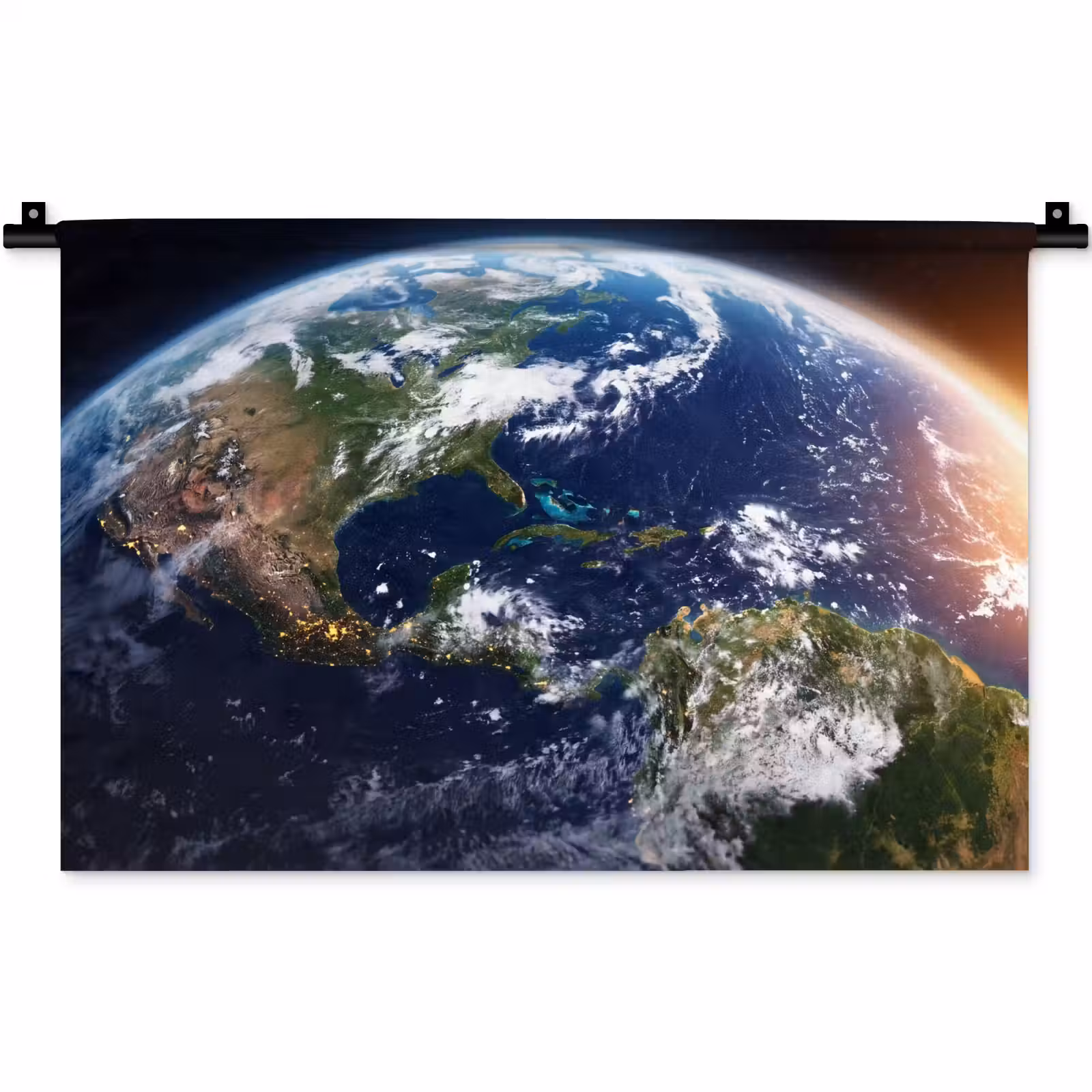 Wandteppich - Planet – Weltraum – Kosmos - Planeet - Ruimte - Kosmos Wandkleed katoen klein