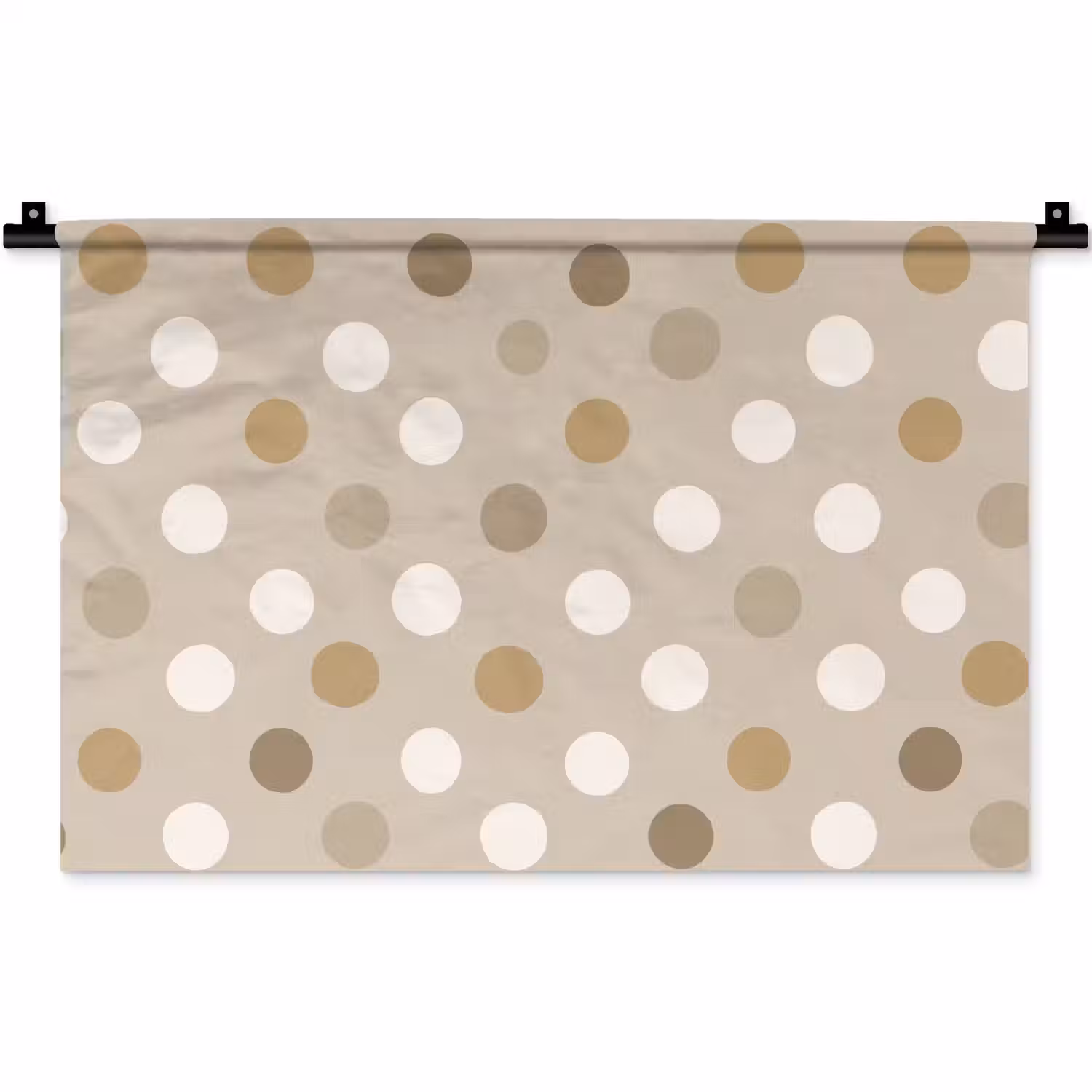 Polka - Dots - Beige Wandkleed katoen klein 269 -zz3d