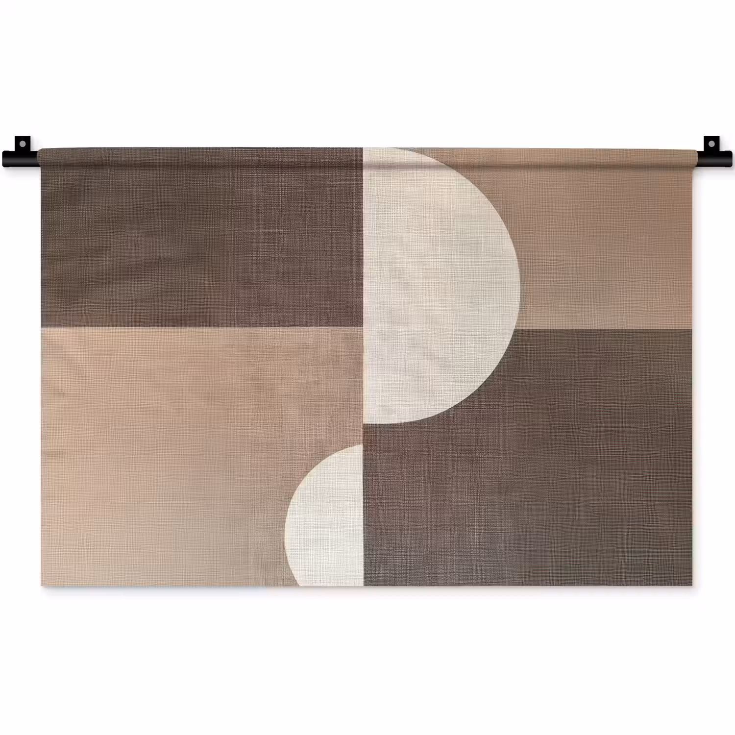 Raster - Halve cirkels - Contrast Wandkleed katoen klein -zz3d