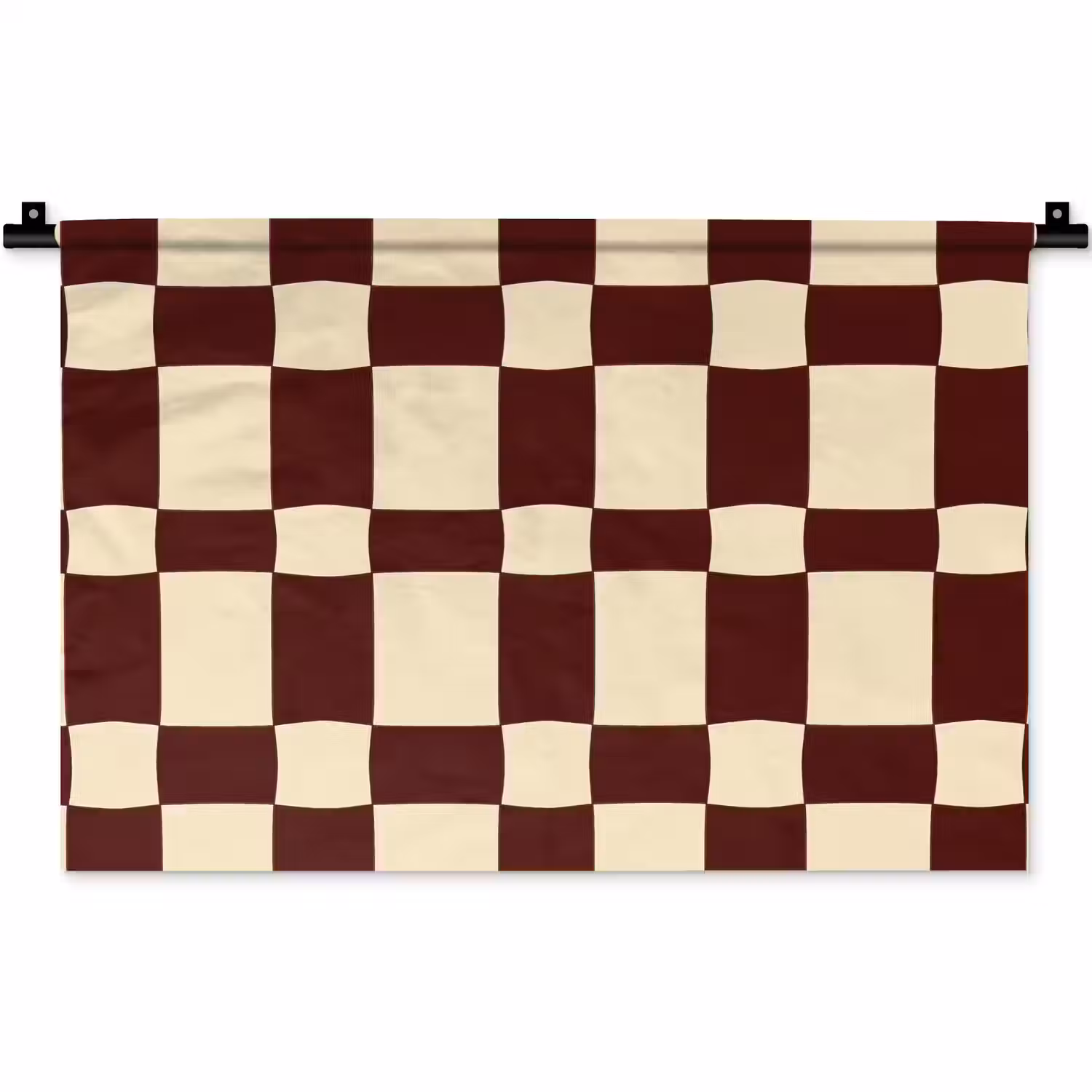 Retro - Patroon - Bruin Wandkleed katoen klein 269 -zz3d