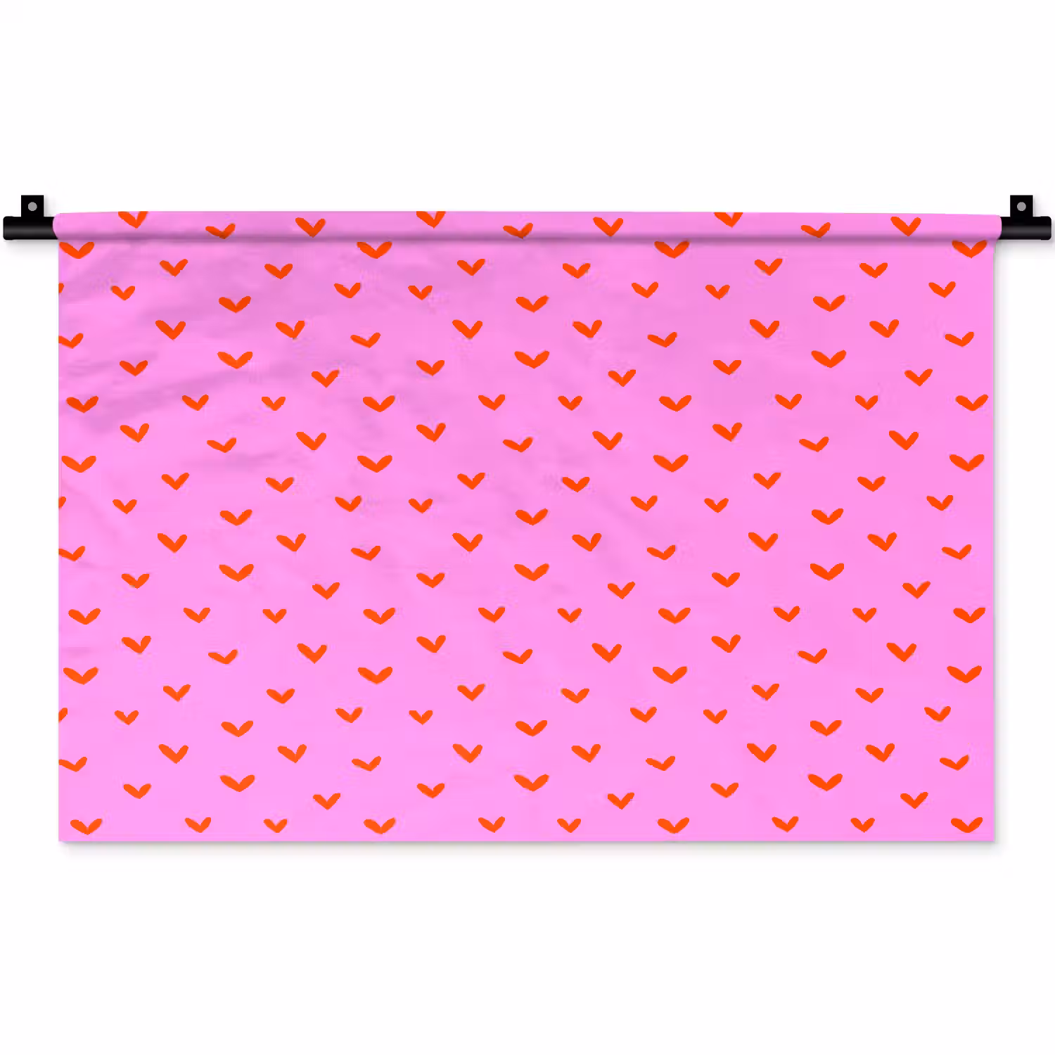 Rood - Hartjes - Roze - Patroon Wandkleed katoen klein 269 -zz3d
