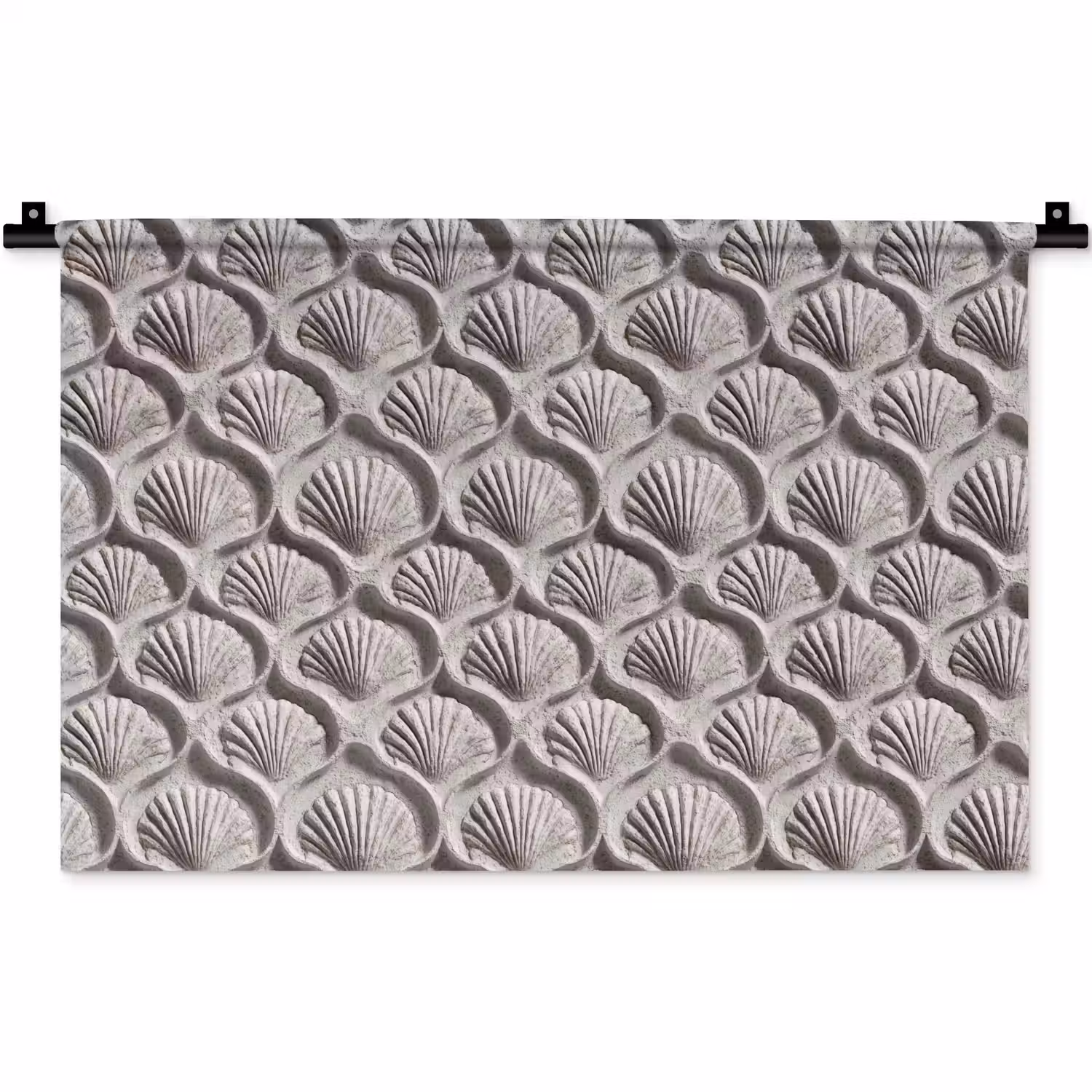 Zand - Schelpenvorm - Grijs Wandkleed katoen klein 269 -zz3d