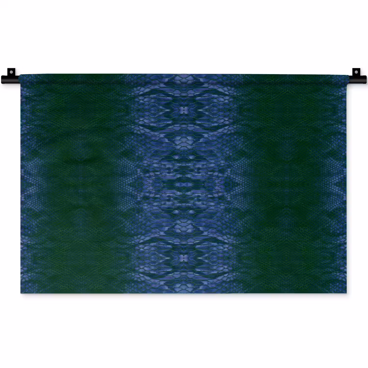 Slang - Boa - Blauw - Groen Wandkleed katoen klein 269 -zz3d