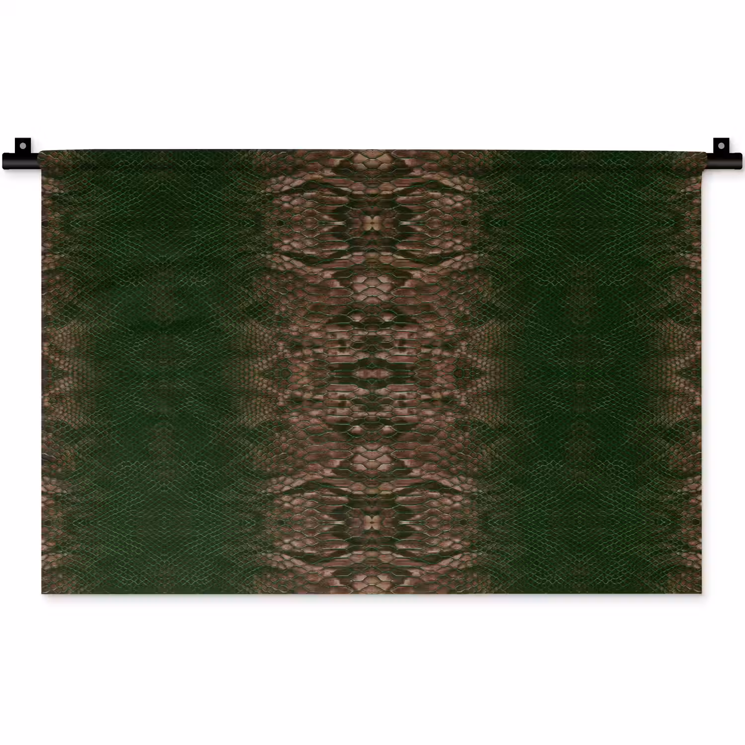 Slang - Boa - Groen - Bruin Wandkleed katoen klein 269 -zz3d