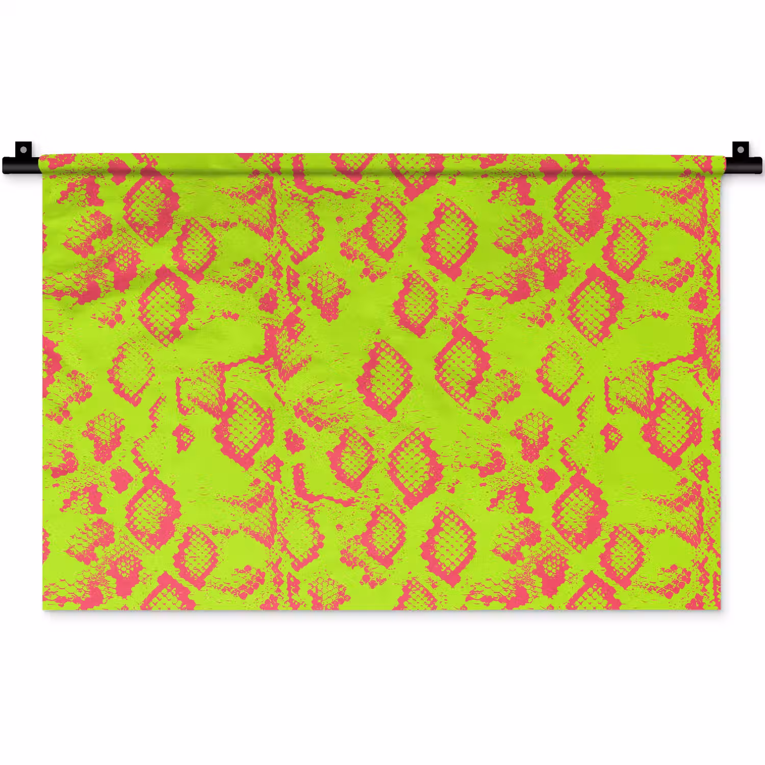 Slang - Neon - Groen - Roze Wandkleed katoen klein 269 -zz3d