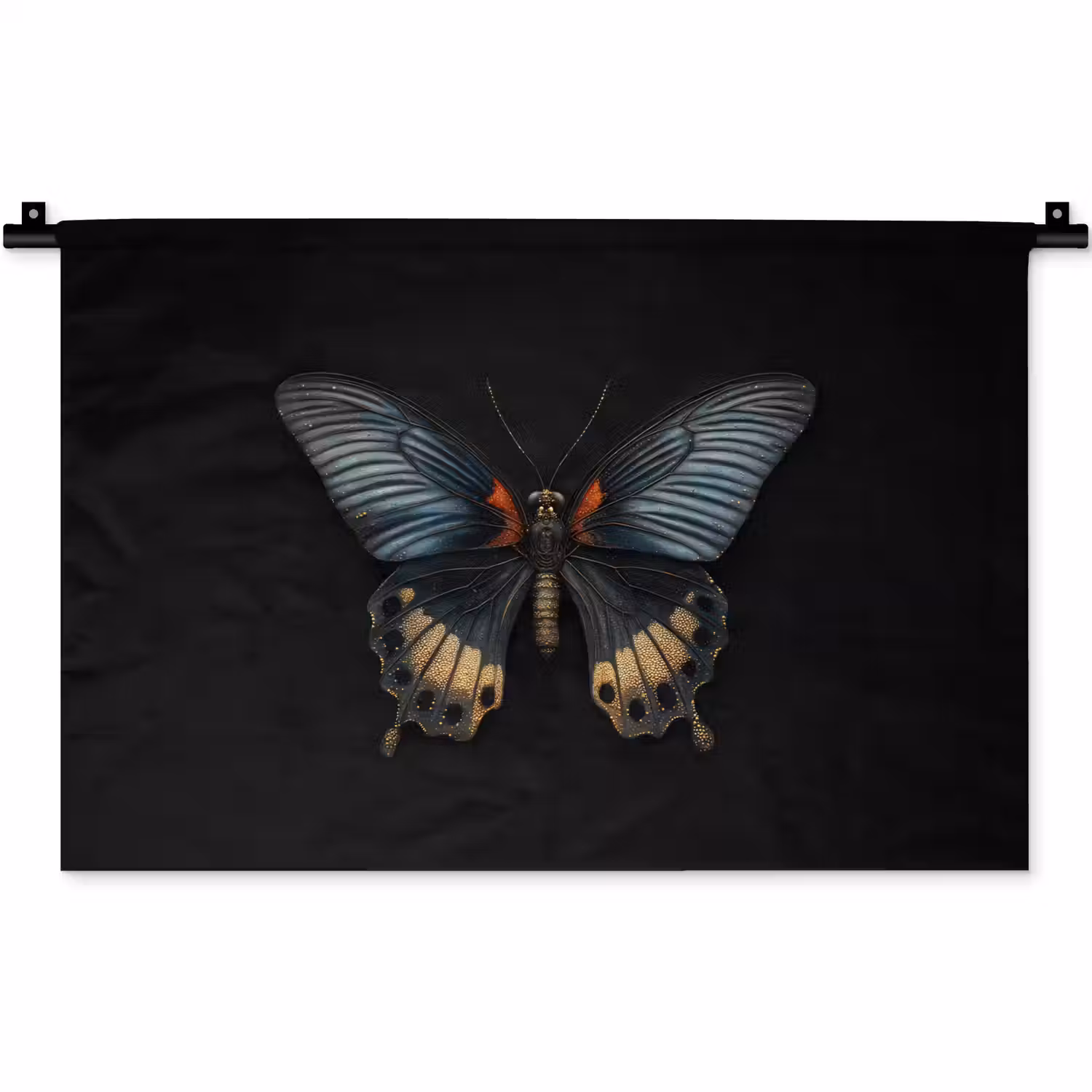 Vlinder - Metaalachtig - Geometrisch patroon Wandkleed katoen klein -zz3d