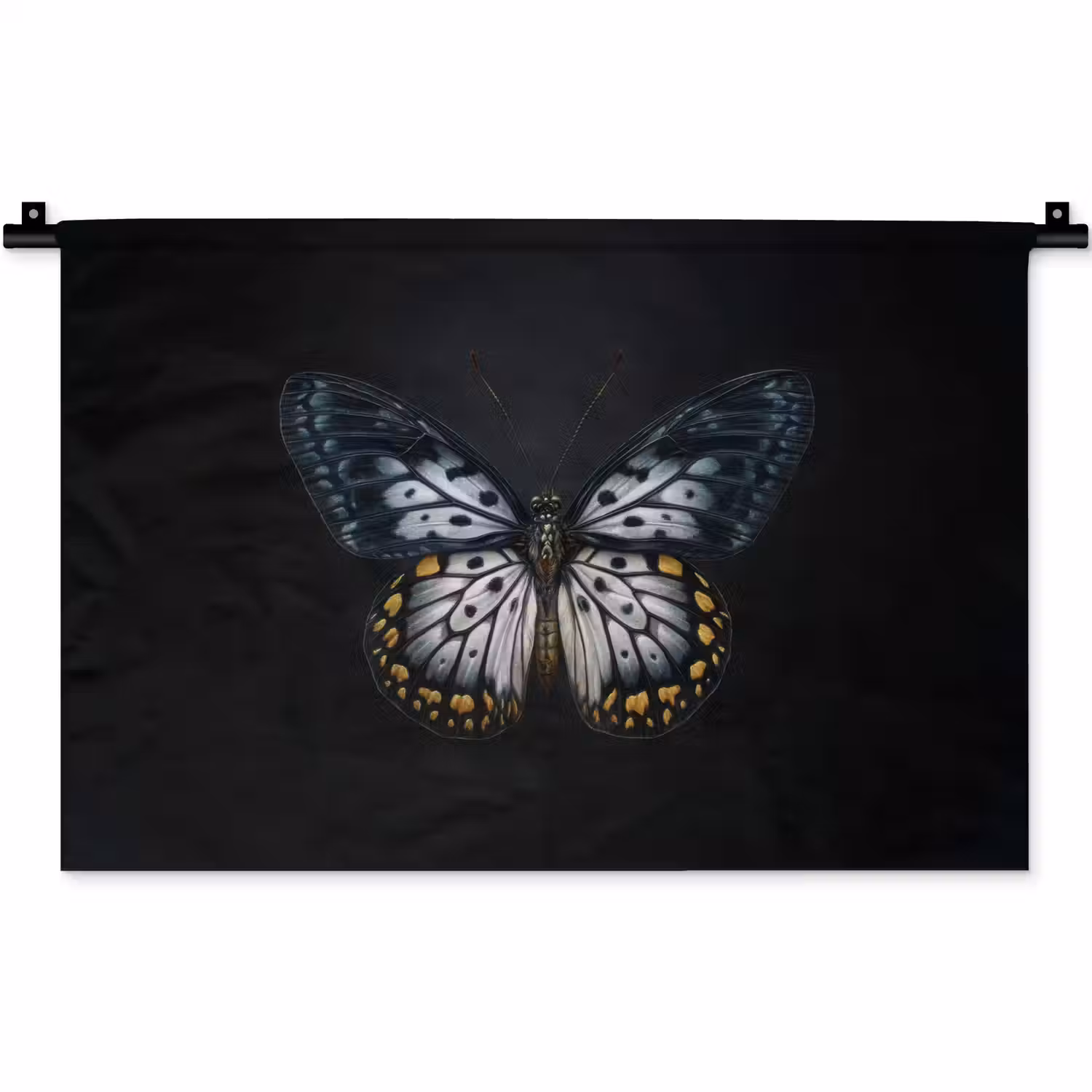 Vlinder - Monochroom - Balans Wandkleed katoen klein -zz3d