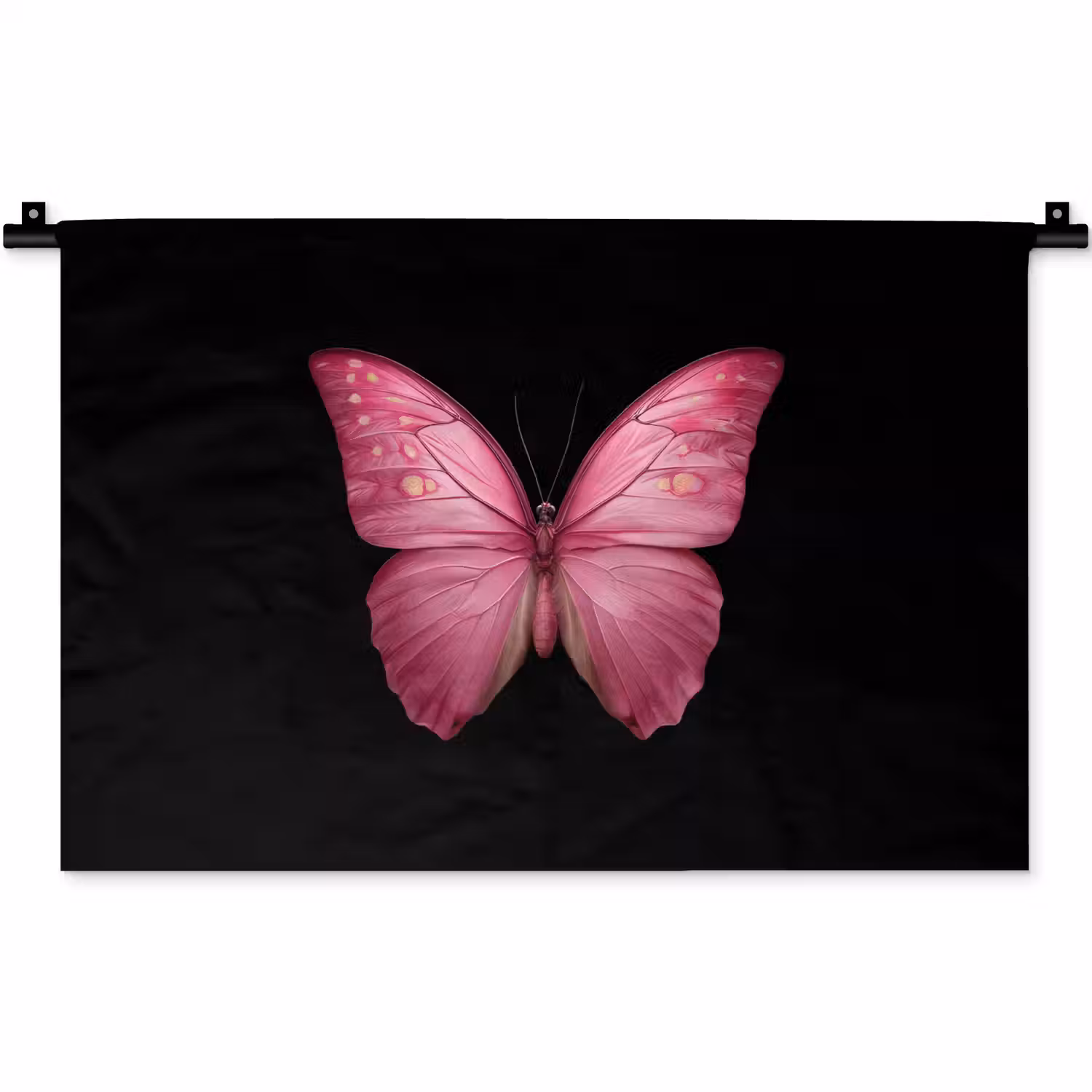 Vlinder - roze - Elegant Wandkleed katoen klein -zz3d