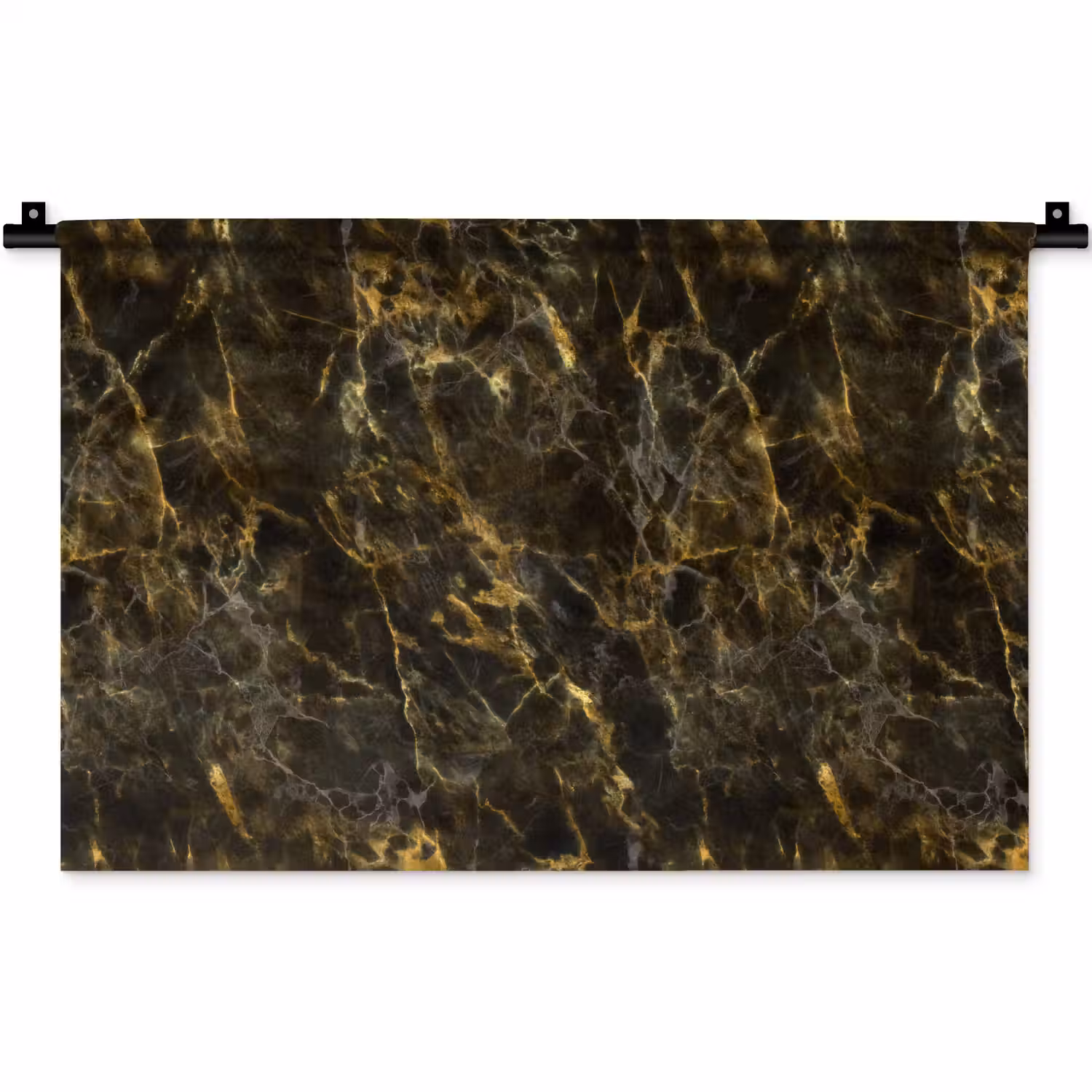 Zwart - Marmer - Goud Wandkleed katoen klein 269 -zz3d