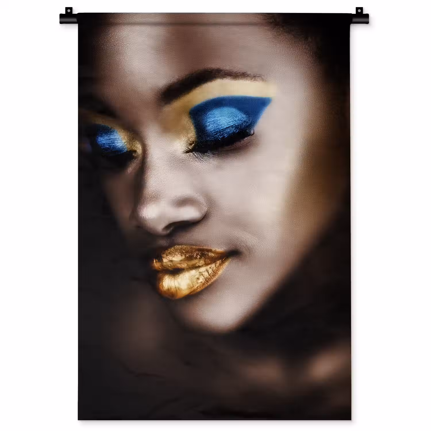 Black and Gold - Vrouw - Make up Wandkleed katoen klein -zz3d