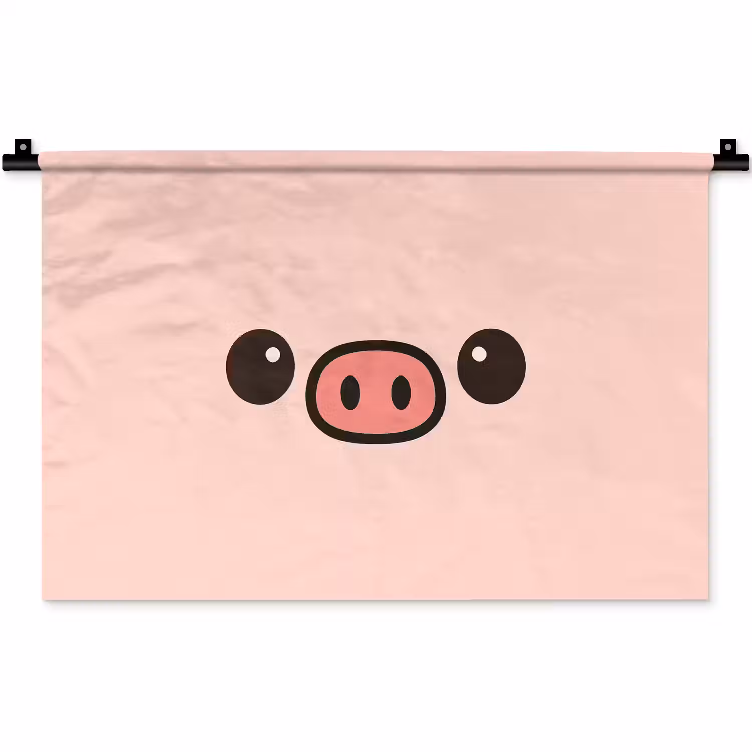 Varken - Roze - Minimalistisch Wandkleed katoen klein -zz3d