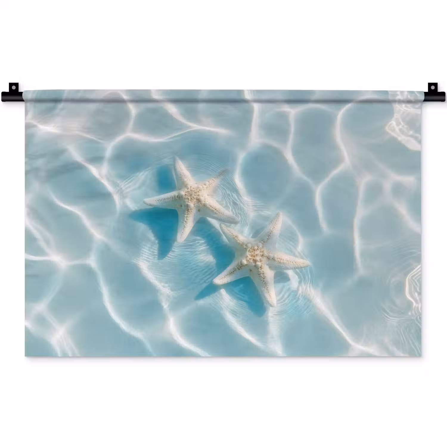 Zeesterren - Golvend water - Rustgevend Wandkleed katoen klein -zz3d
