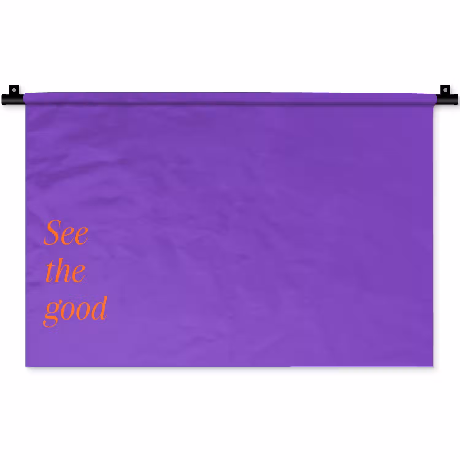 See the good - Oranje - Paars Wandkleed katoen klein -zz3d