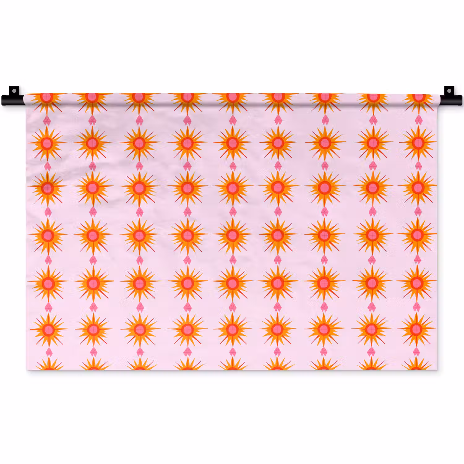 Zon - Motief - Roze Wandkleed katoen klein 269 -zz3d