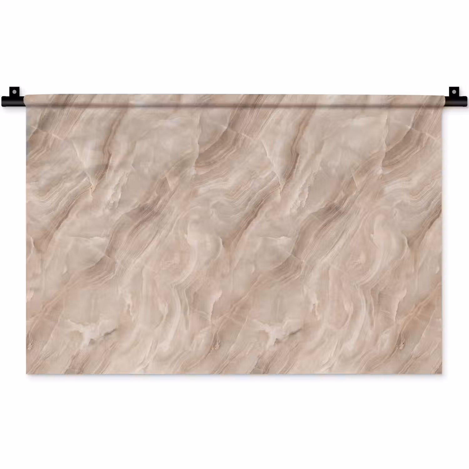 Steen - Golvend - Abstract - Beige Wandkleed katoen klein -zz3d