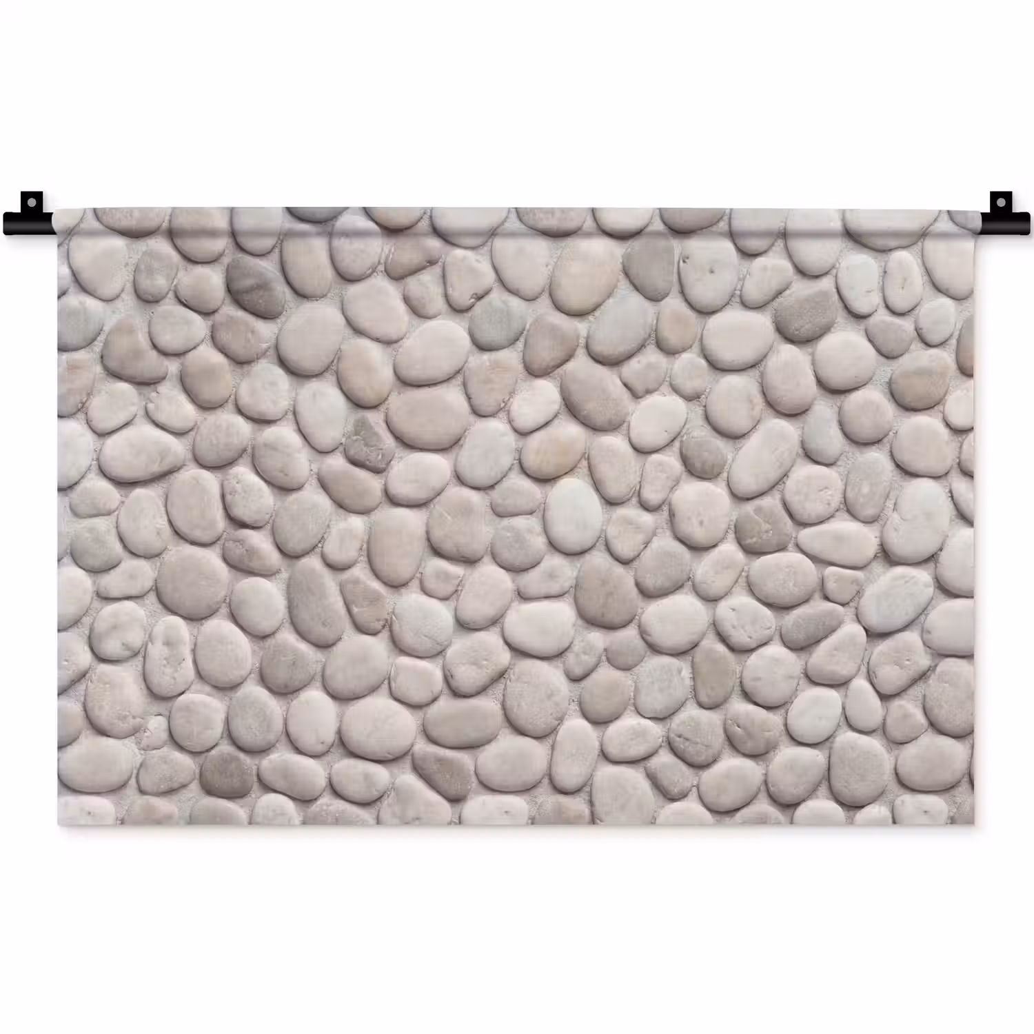 Steen - Kiezel - Natuur - Minimalistisch - Beige Wandkleed katoen klein -zz3d