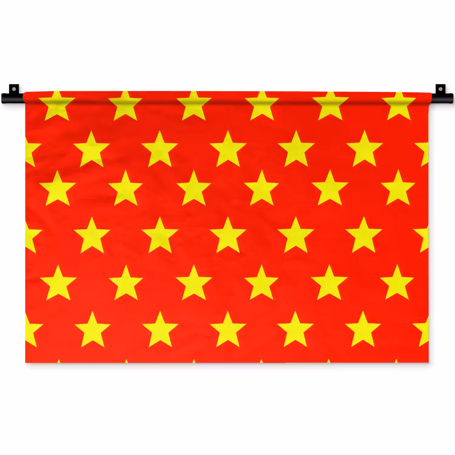 Ster - Patroon - Geel Wandkleed katoen klein 269 -zz3d
