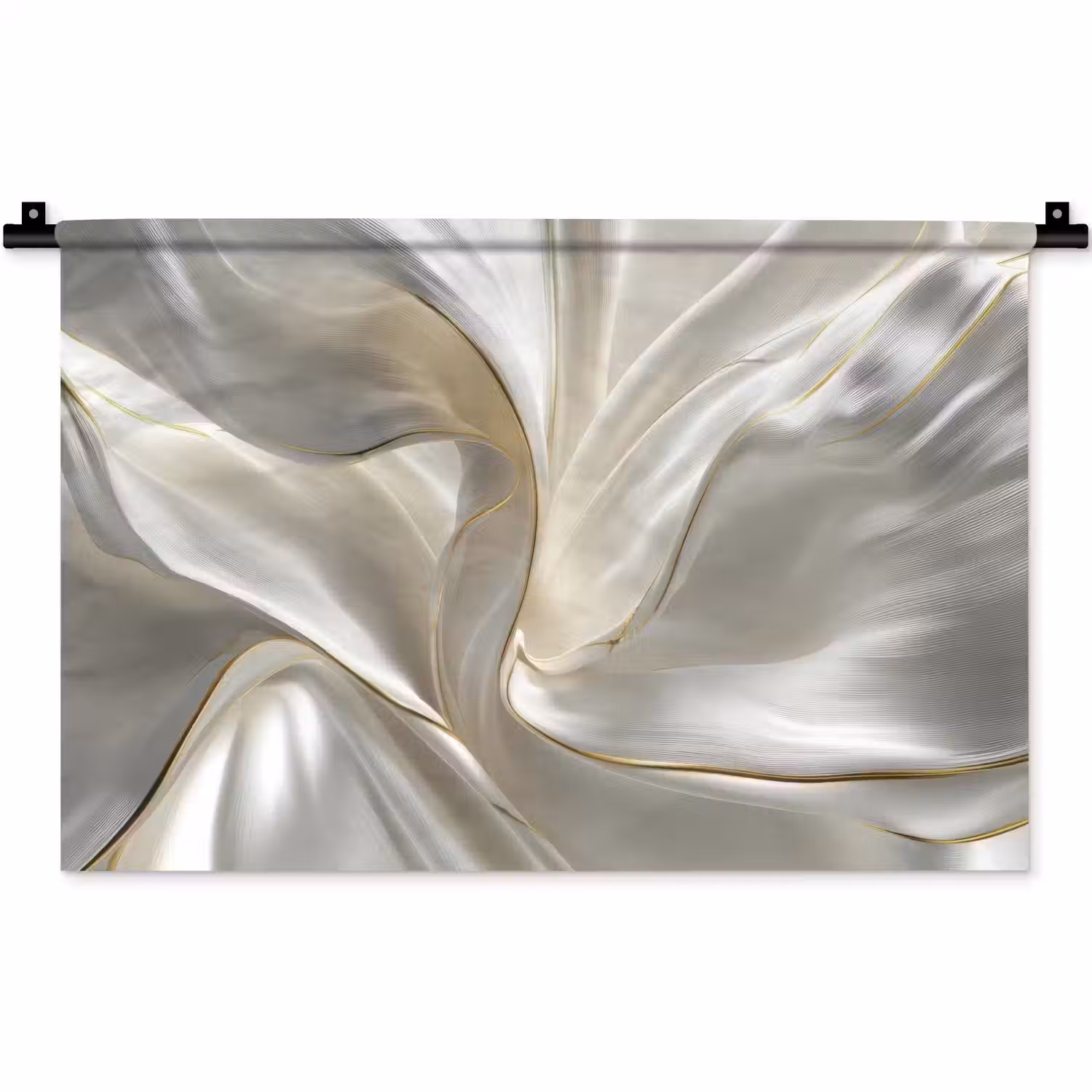 Stof - Plooien - Goud Wandkleed katoen klein -zz3d