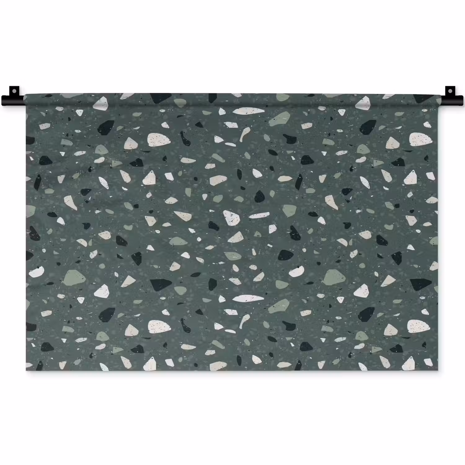 Terrazzo - Patroon - Kleurrijk - Groen Wandkleed katoen klein 269 -zz3d