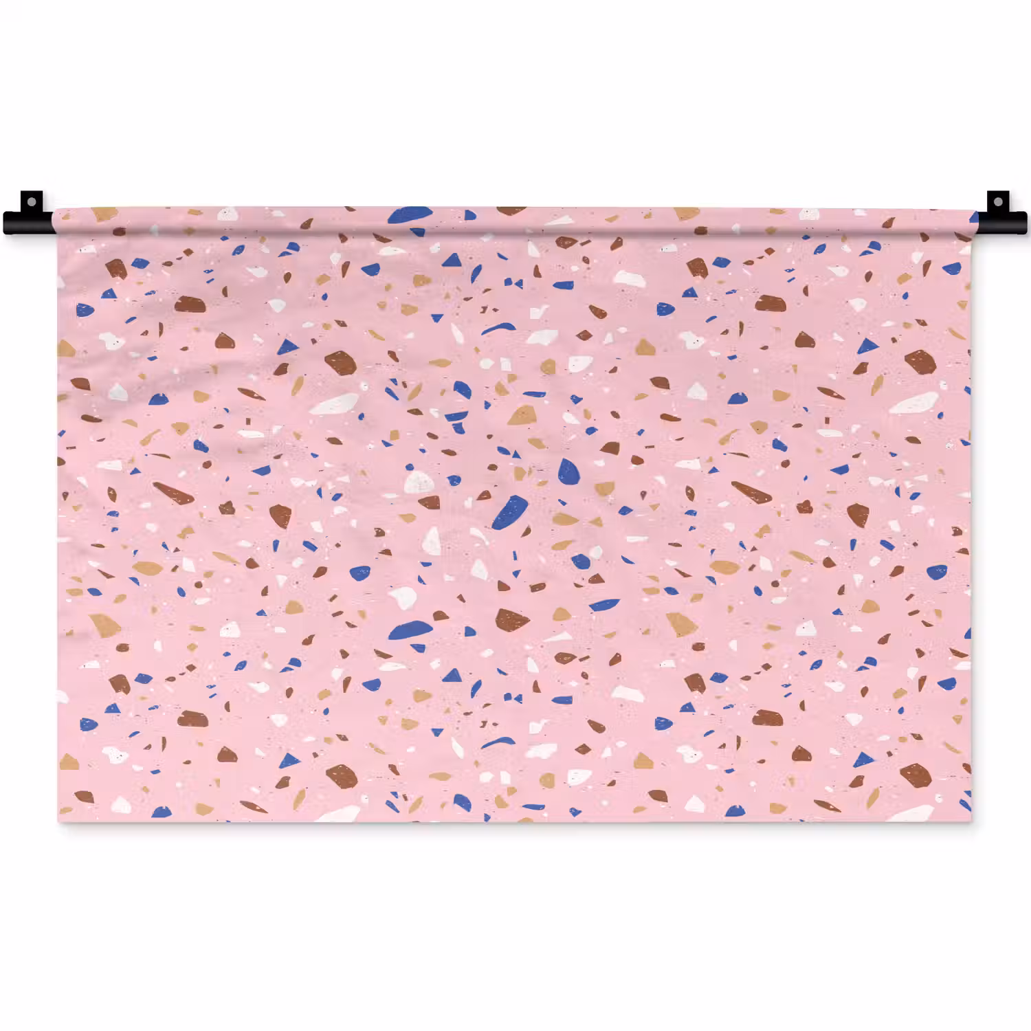 Terrazzo - Patroon - Kleurrijk - Roze Wandkleed katoen klein 269 -zz3d