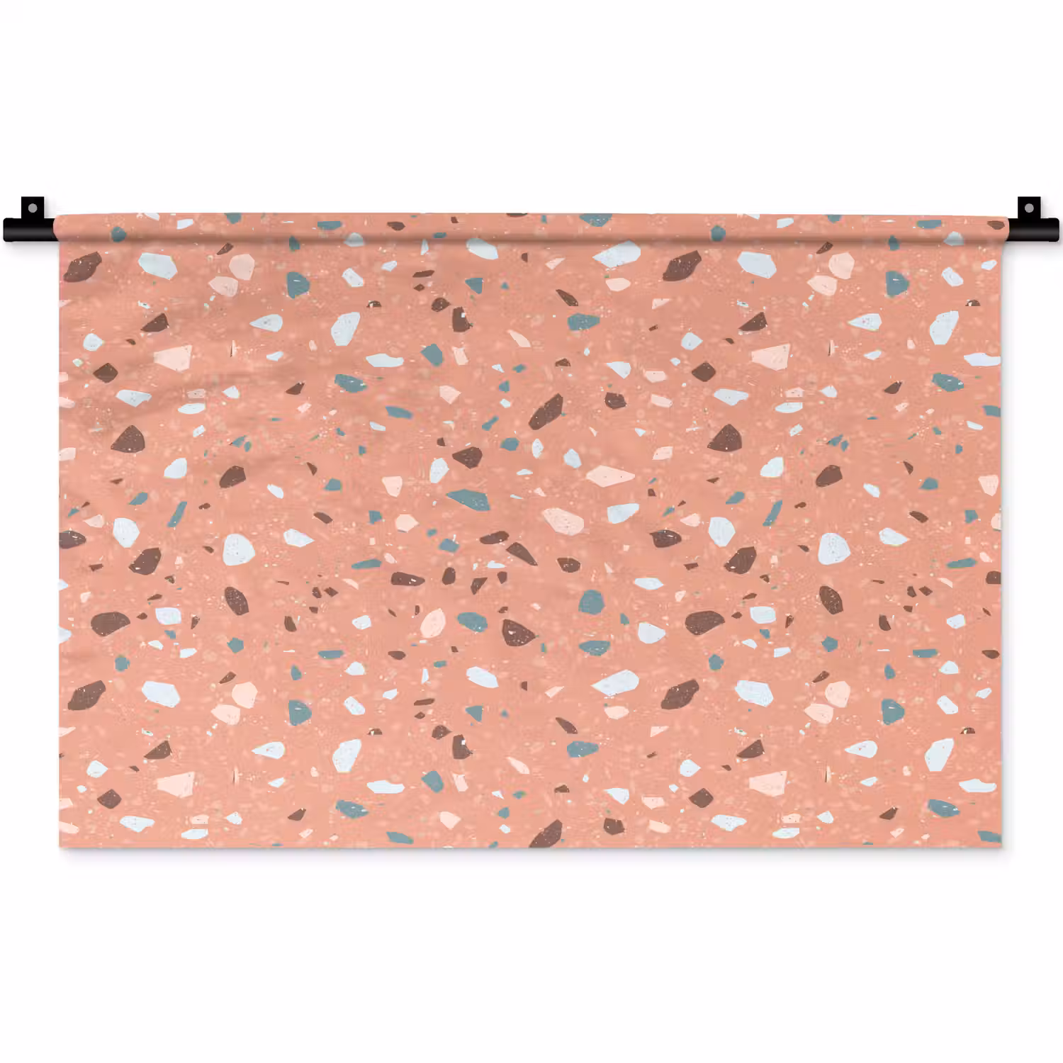 Terrazzo - Patroon - Kleurrijk - Roze - Blauw Wandkleed katoen klein 269 -zz3d