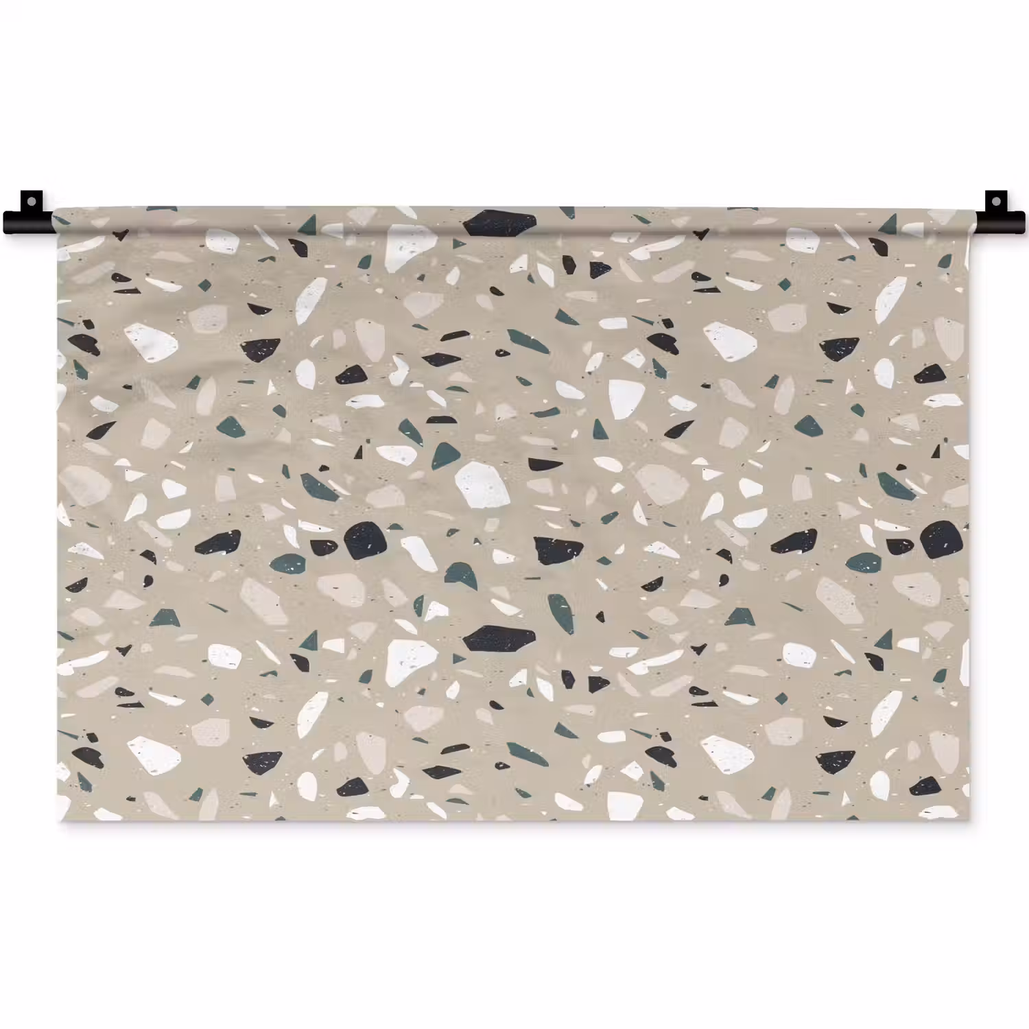 Terrazzo - Patroon - Groen Wandkleed katoen klein 269 -zz3d